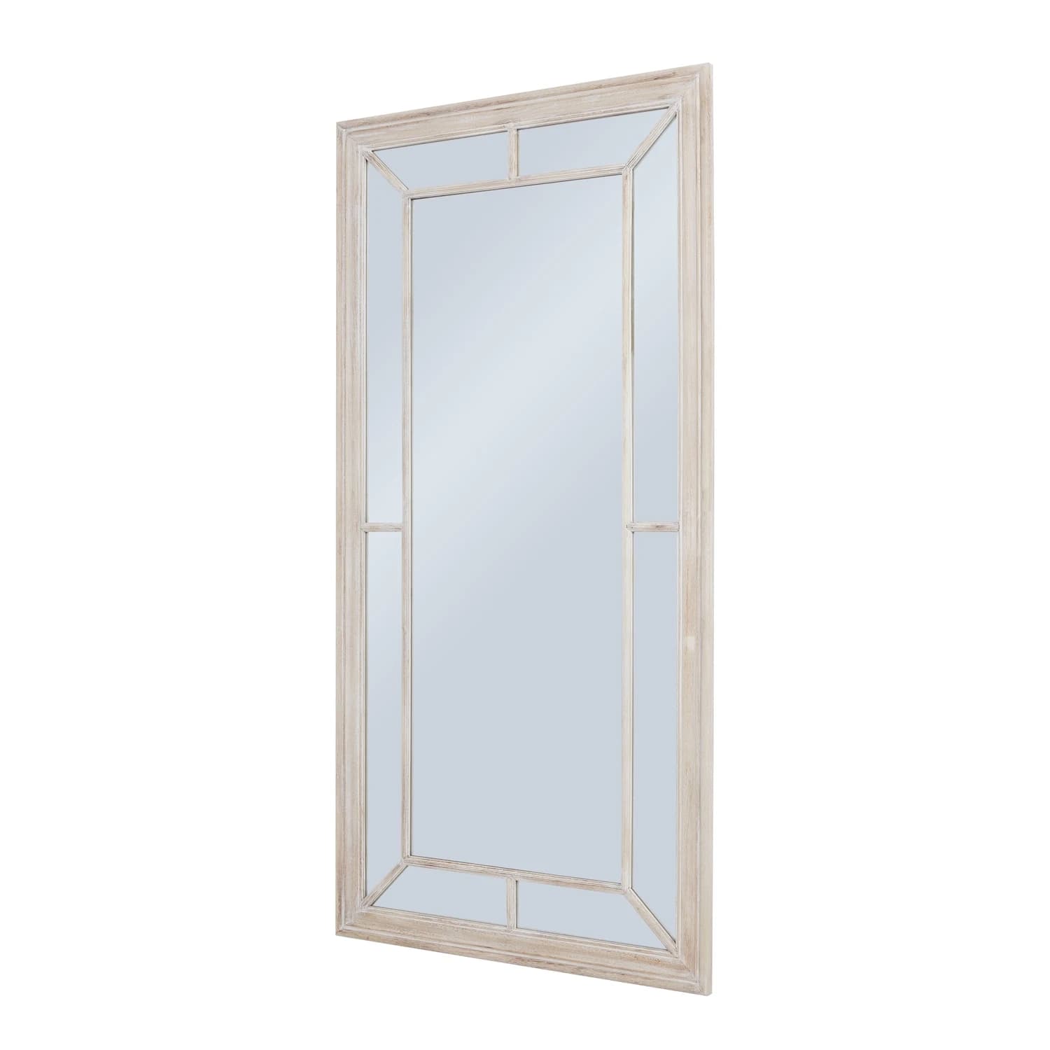 Large Washed Wood Framed Window Mirror - Mirrors, photo 2 of 4