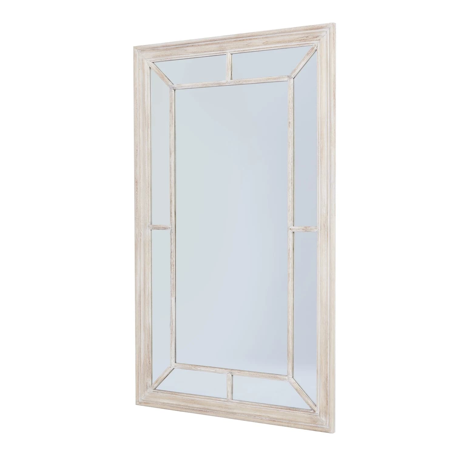 Washed Wood Framed Window Mirror - Mirrors, photo 2 of 4