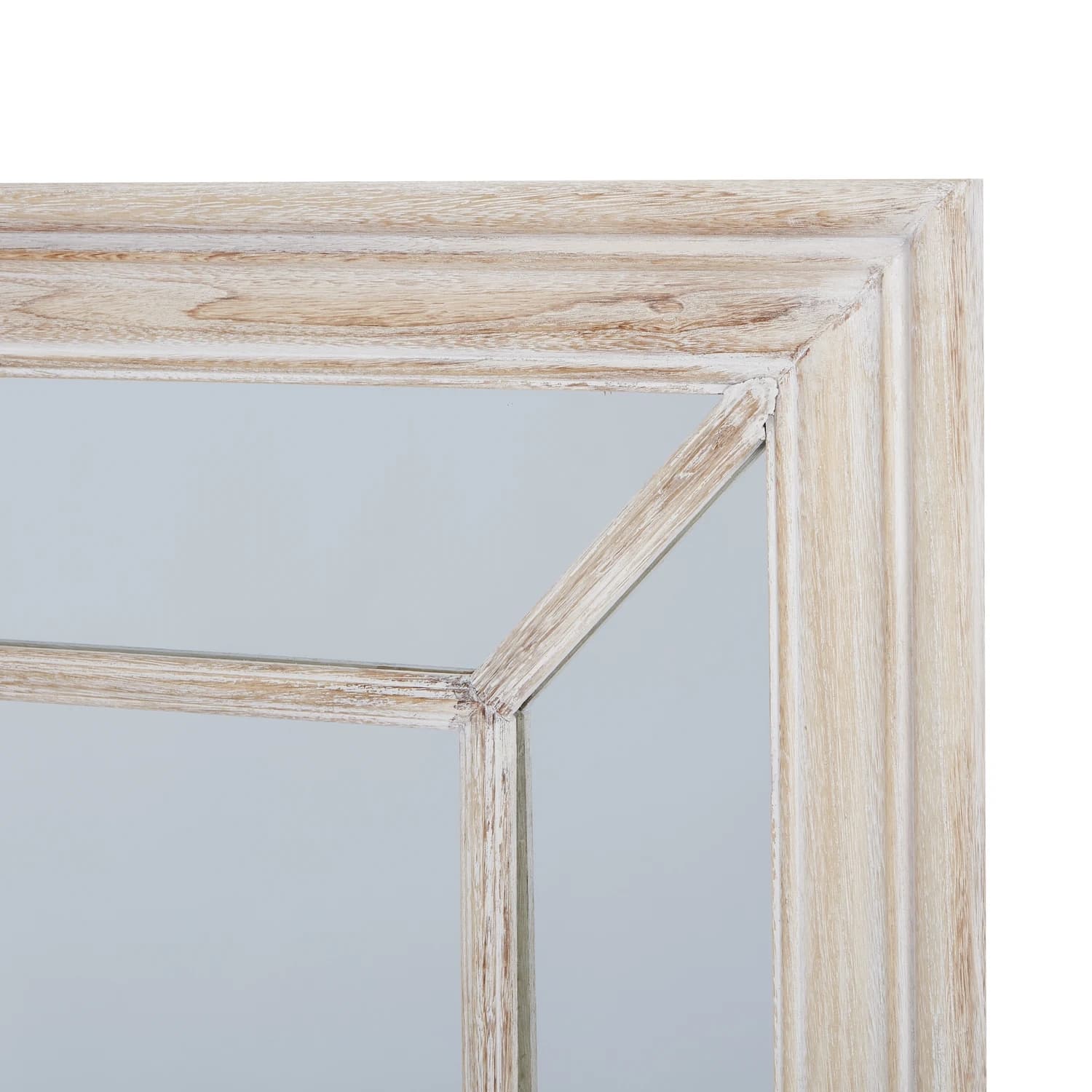 Washed Wood Framed Window Mirror - Mirrors, photo 3 of 4