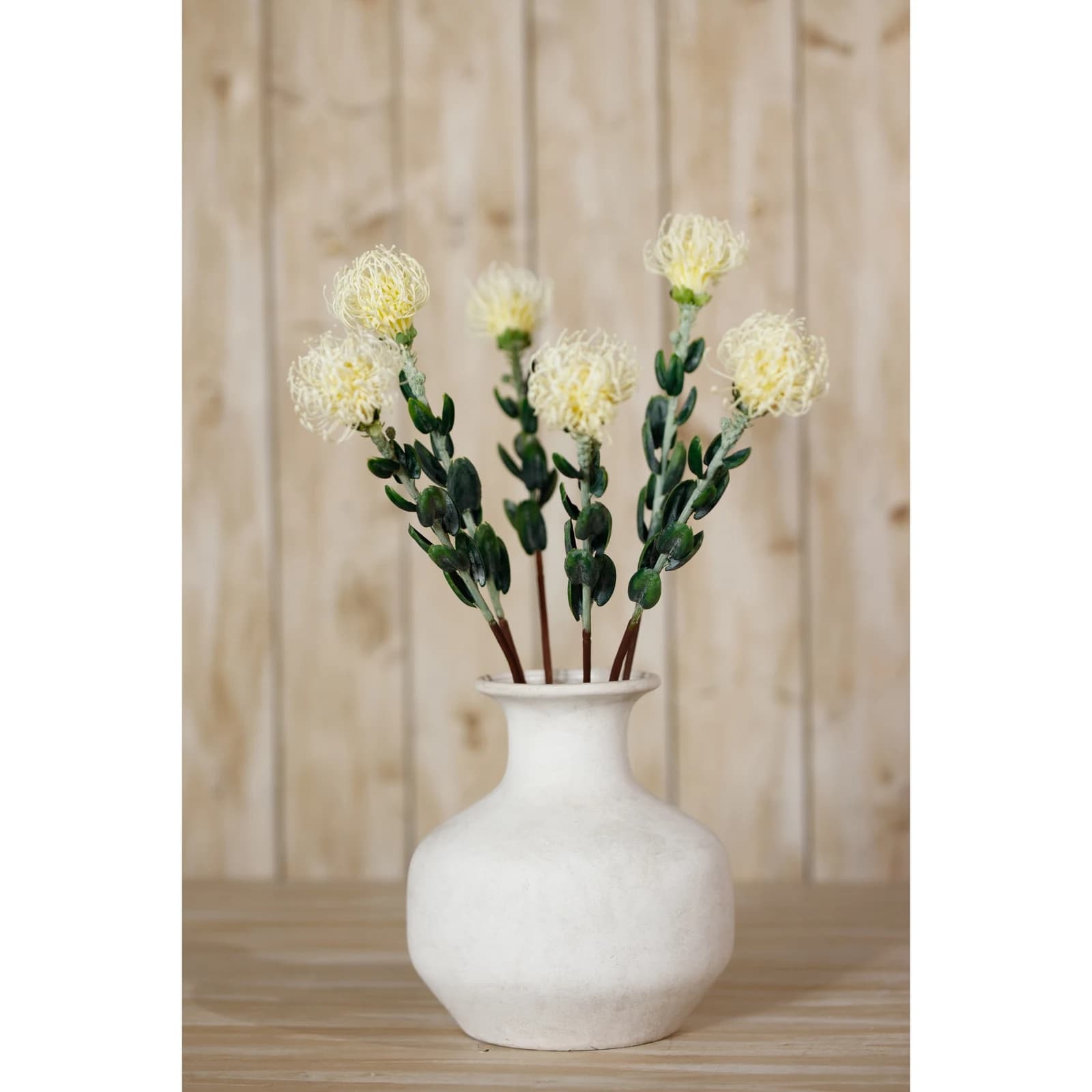 Cream Pincushion Protea Spray — Pack of 5 - Artificial plants & flowers, photo 4 of 5
