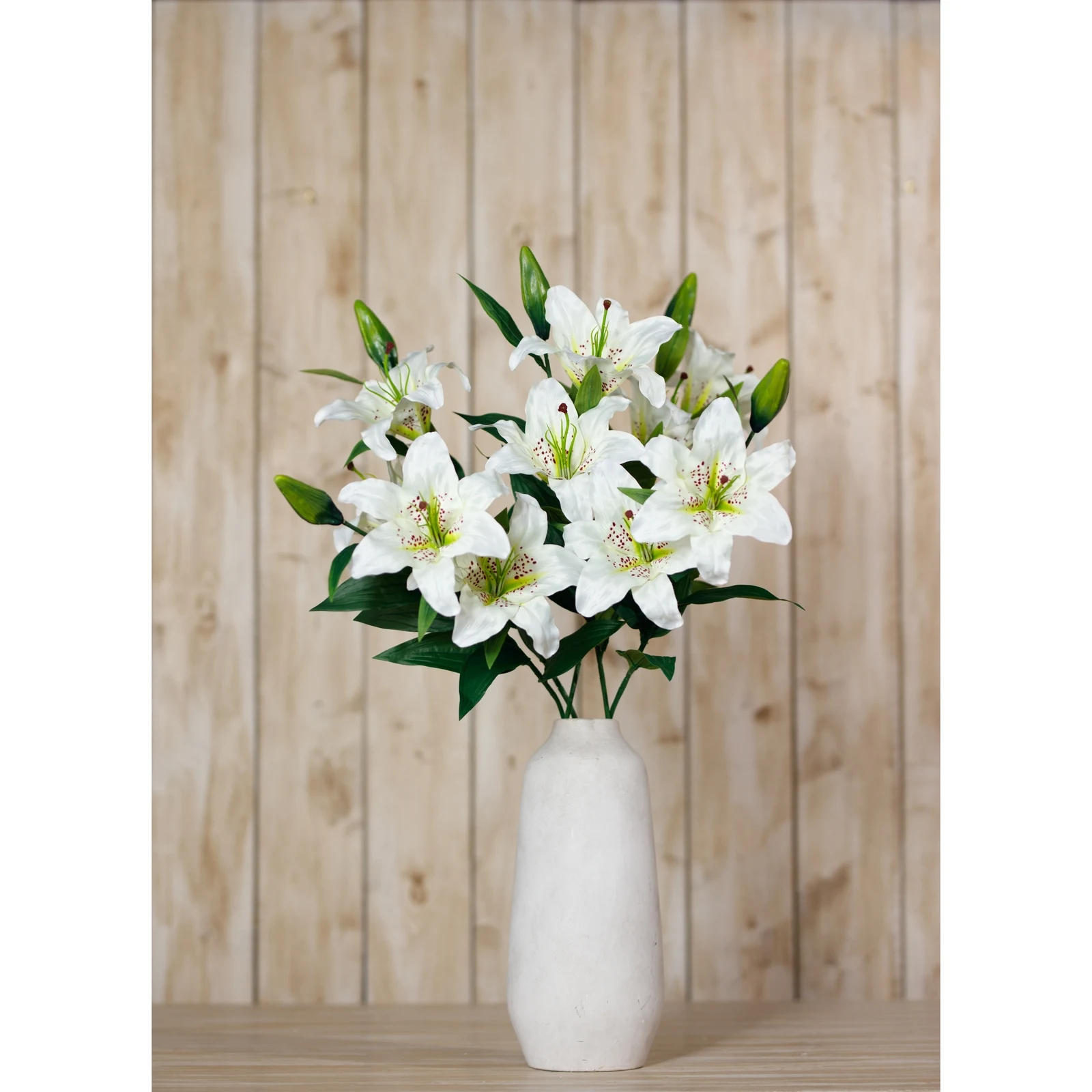 White Madonna Lily Spray — Pack of 5 - Artificial plants & flowers, photo 4 of 5