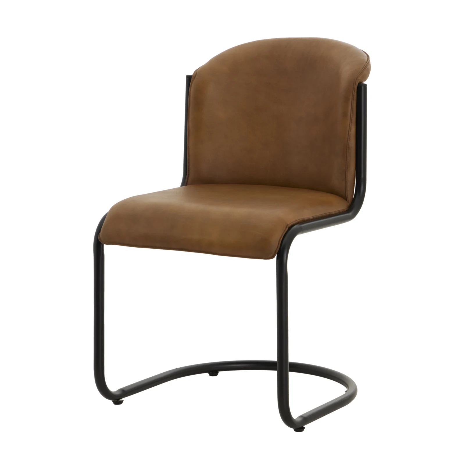 Billy Leather Curved Dining Chair - Chairs, photo 3 of 6