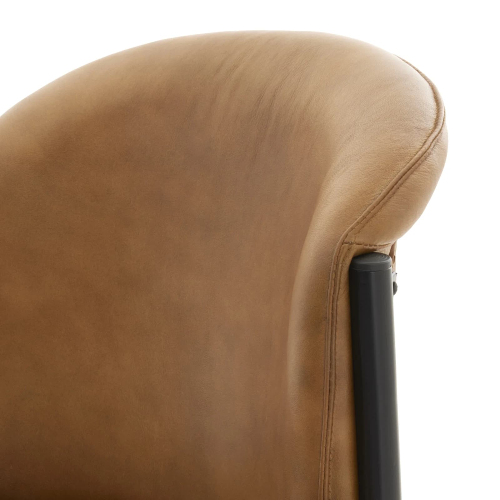 Billy Leather Curved Dining Chair - Chairs, photo 5 of 6
