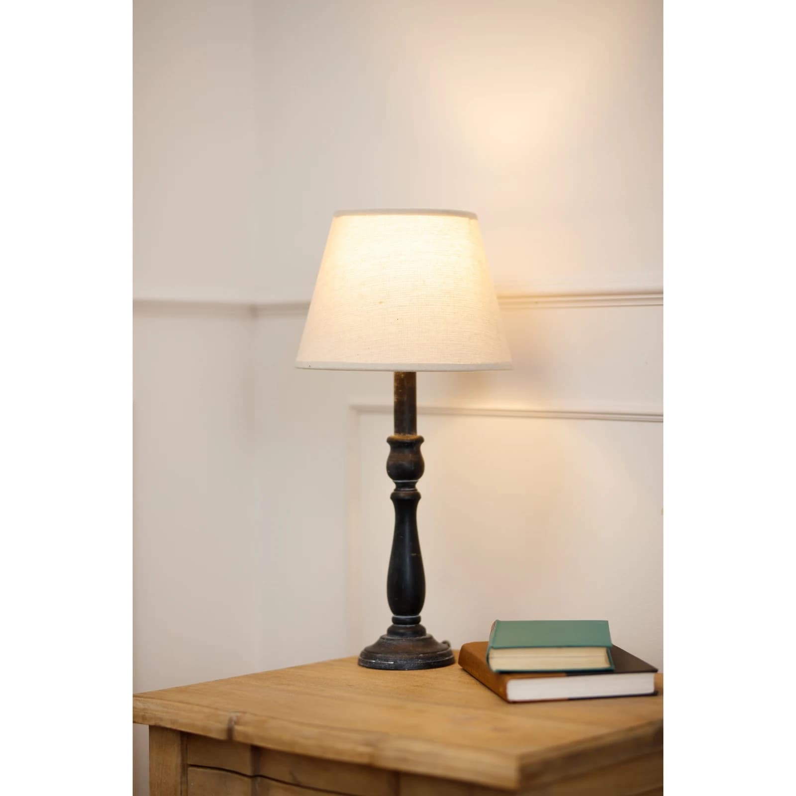 Ravenna Column Table Lamp With Linen Shade - Table lamps, photo 5 of 5