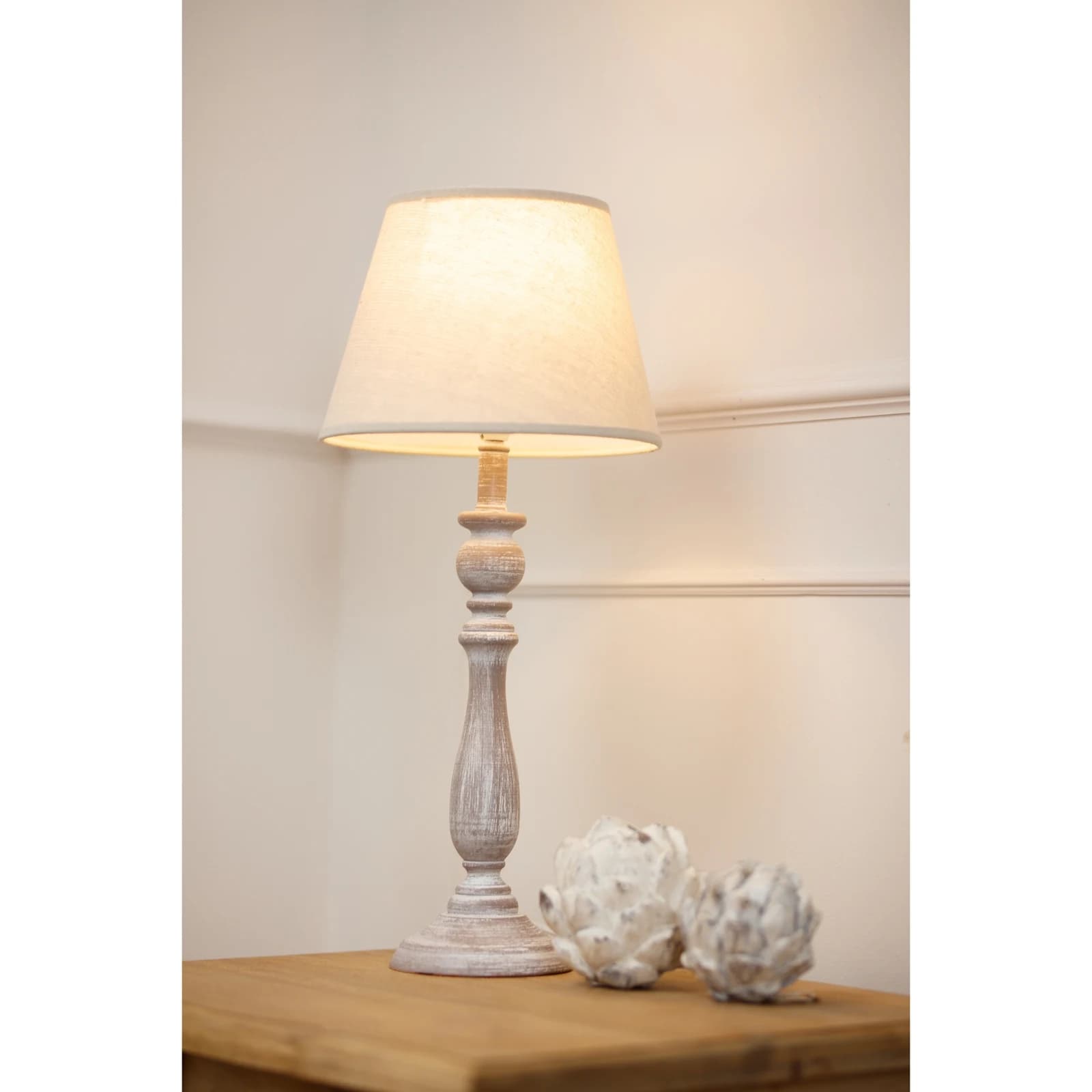 Dunum Column Table Lamp With Linen Shade - Table lamps, photo 5 of 5