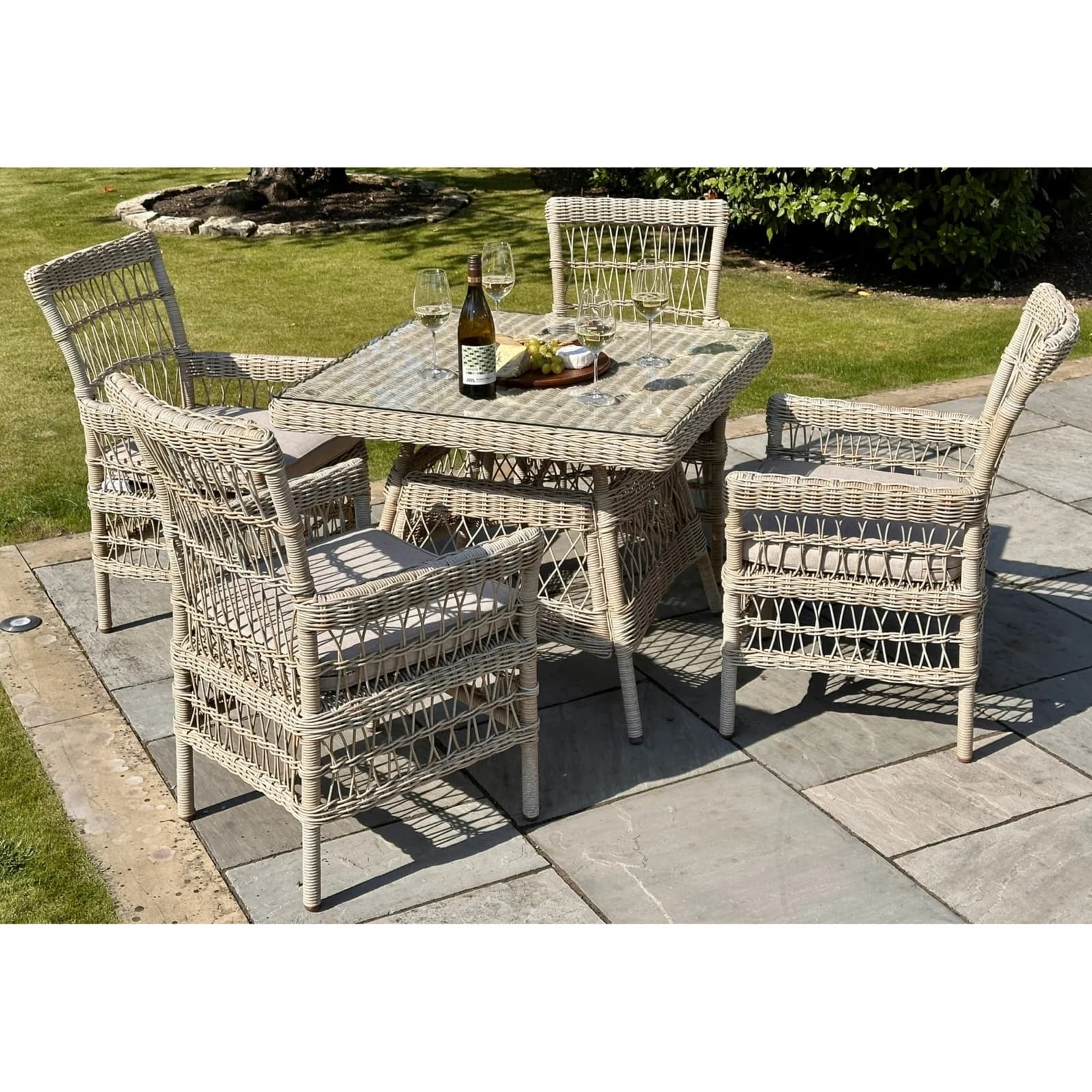 Provence Collection Outdoor 4 Seater Dining Set - Outdoor, photo 2 of 4