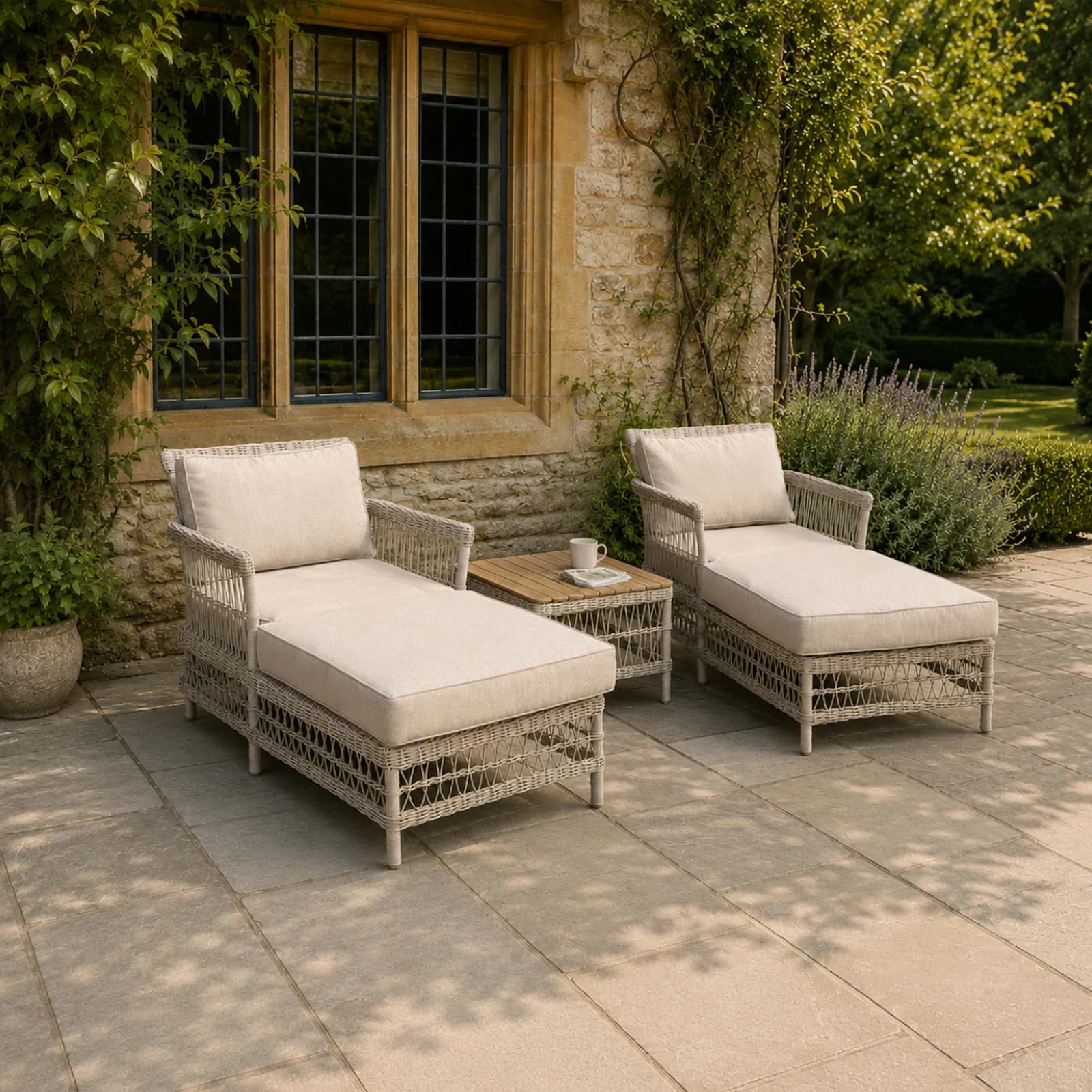 Provence Collection Outdoor Sun Lounger Set - Outdoor, photo 2 of 4