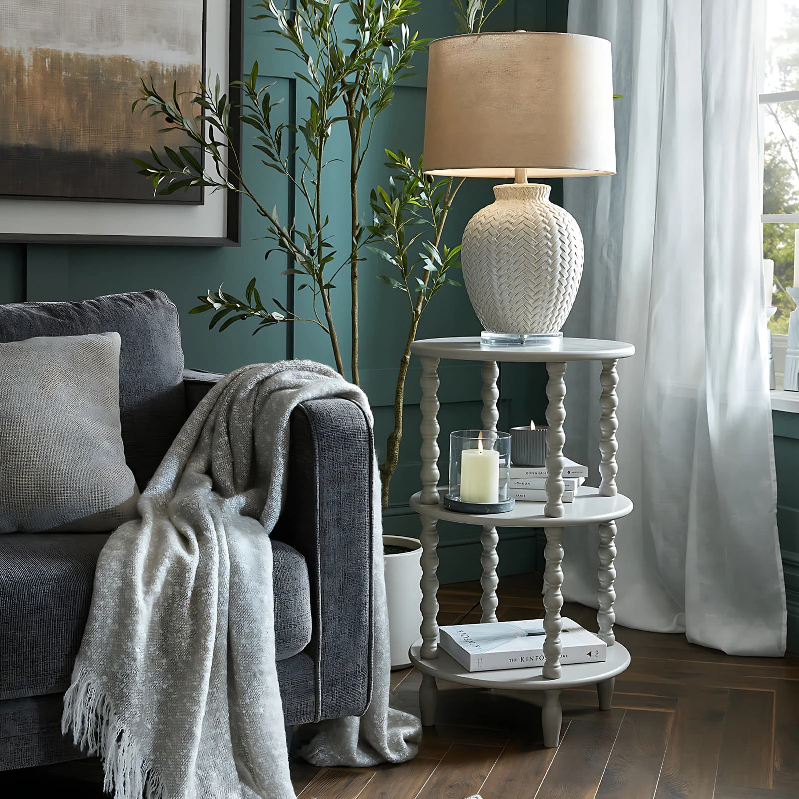 The Camden Collection Tall Round Side Table - Side tables, photo 2 of 4