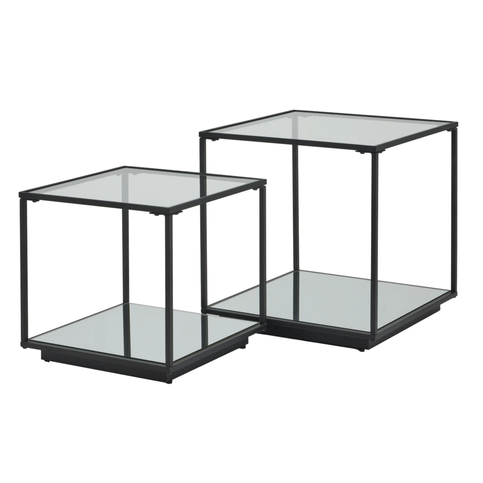 Lennox Black Framed Set Of 2 Side Tables - Tables, photo 2 of 5