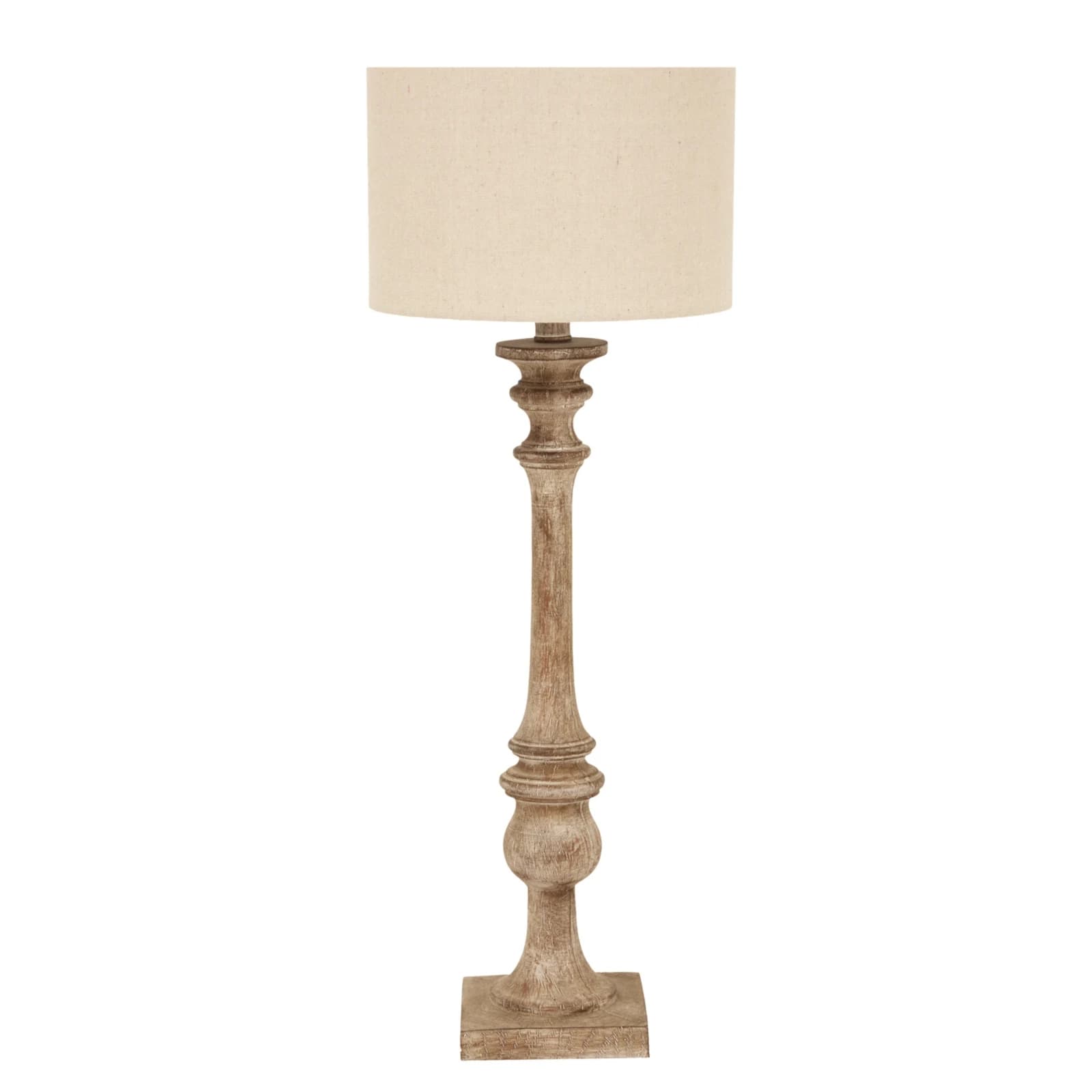 Pallido Candlestick Table Lamp With Linen Shade - Table lamps, photo 5 of 5