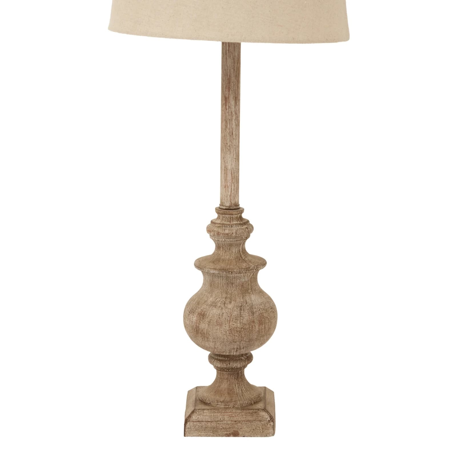 Chiaro Candlestick Table Lamp With Linen Shade - Table lamps, photo 2 of 4