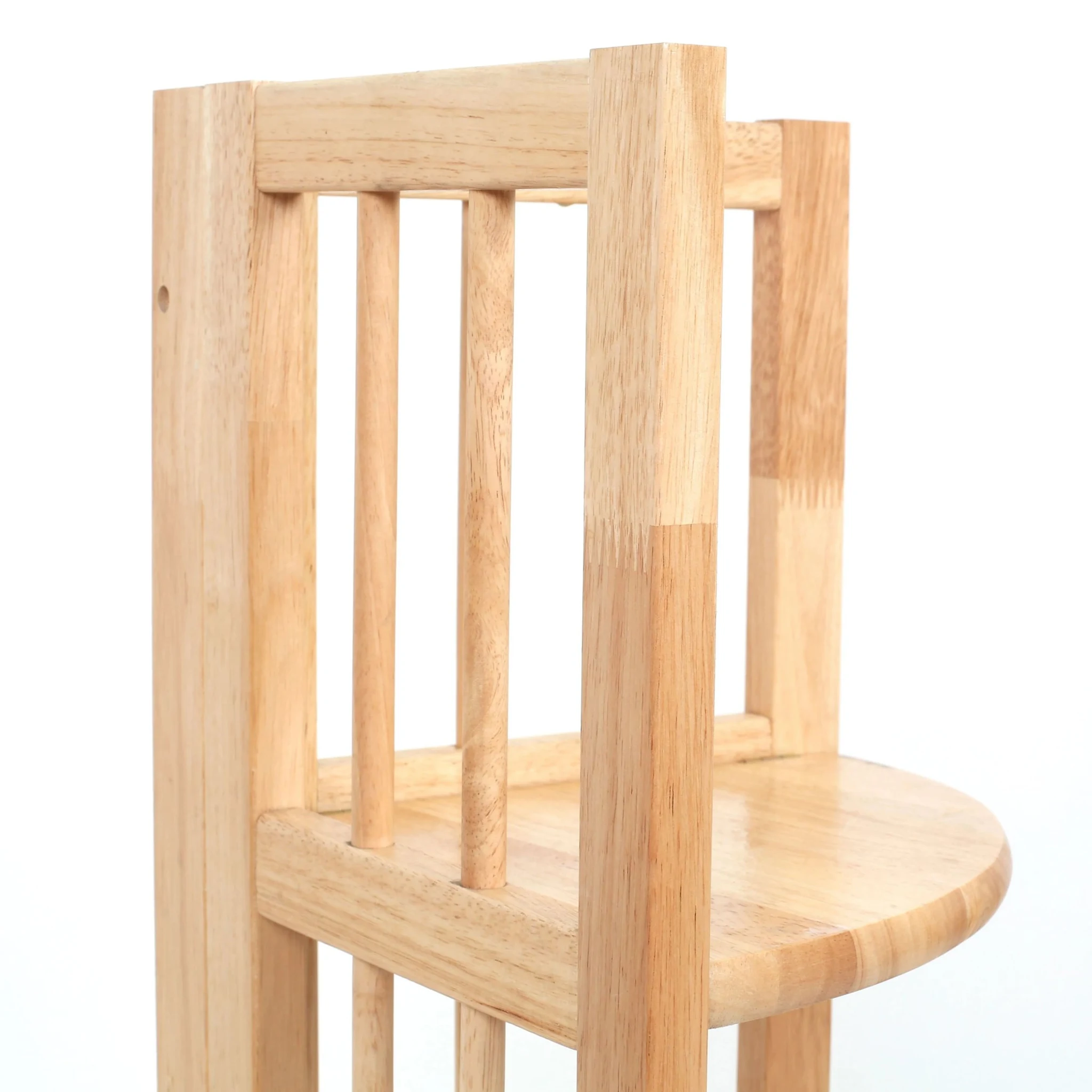 Heva 3 Tier Tropical Hevea Wood Corner Shelf Unit - Bookcases & shelving, photo 4 of 4