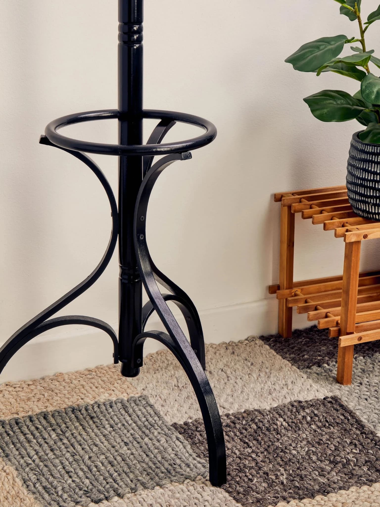 Kennedy Black Finish Floor Standing Coat Stand - Bookcases & shelving, photo 2 of 5