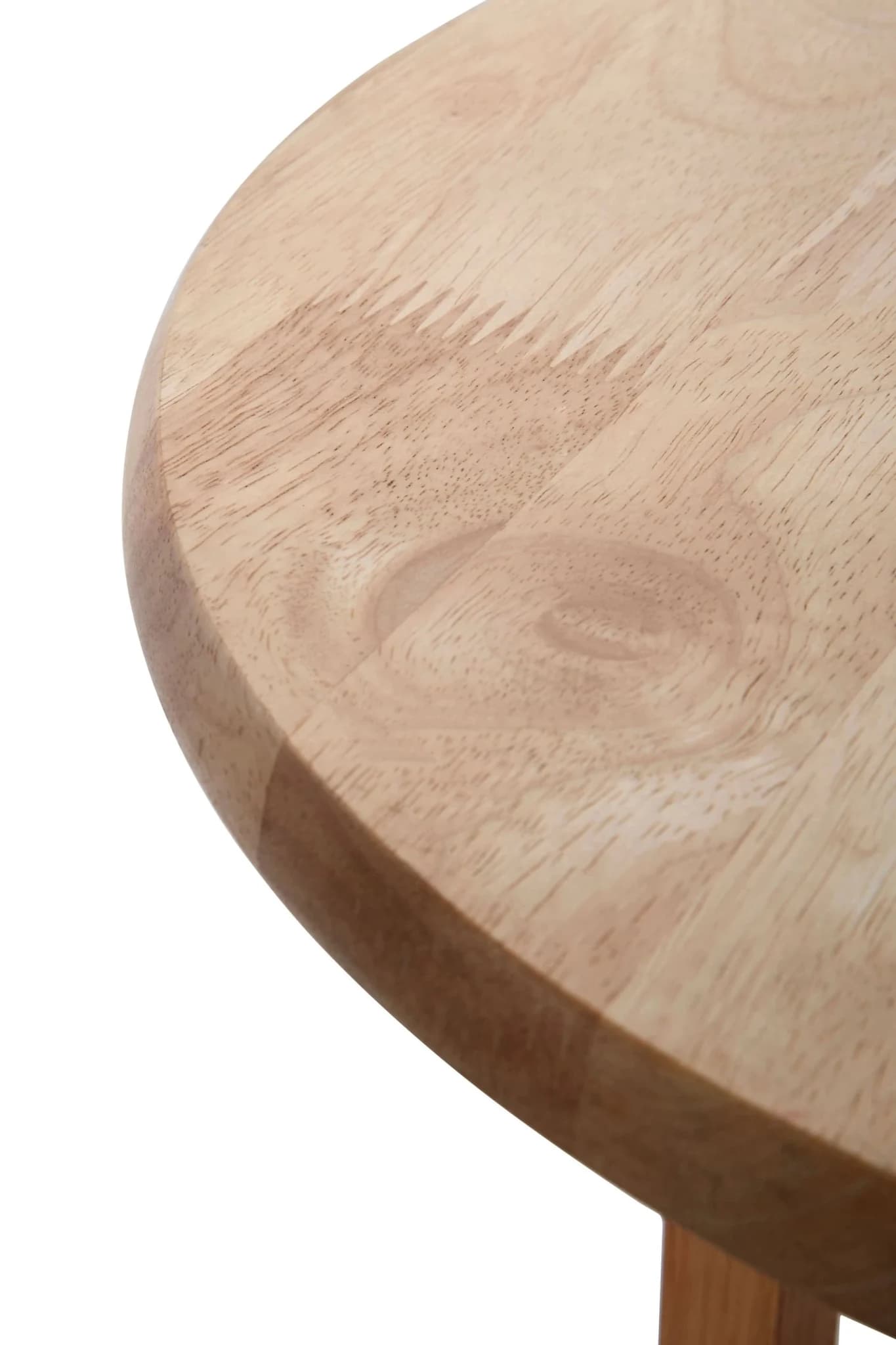 Heva Round Tropical Hevea Wood Side Table - Tables, photo 4 of 4