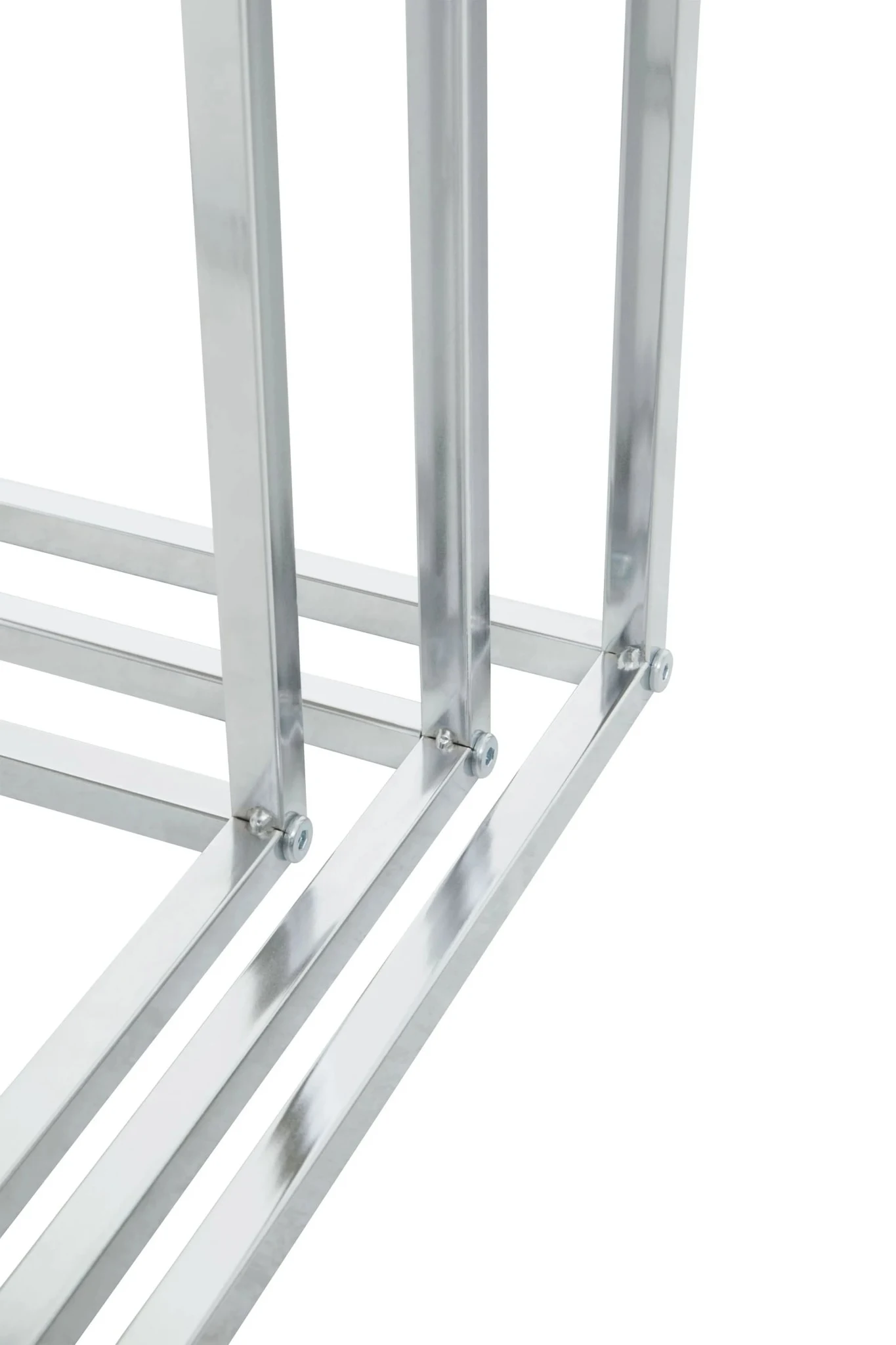 Fulton Matte White Nest Of 3 Tables With Chrome Frame - Tables, photo 3 of 6