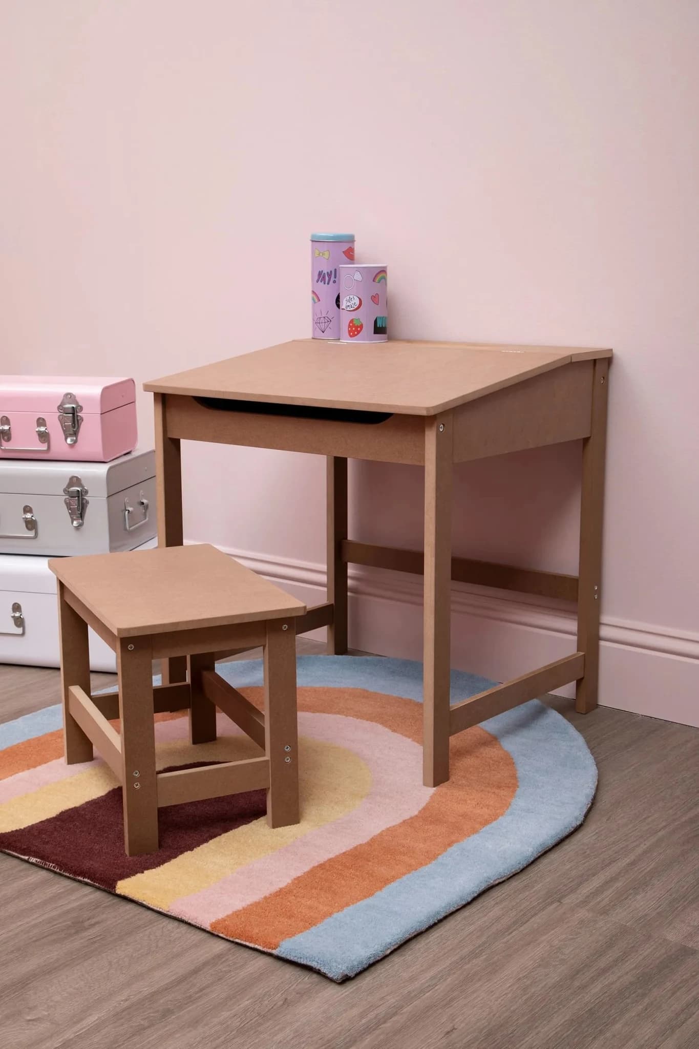 Jordan Childrens Natural Desk And Stool - Seating, photo 2 of 2