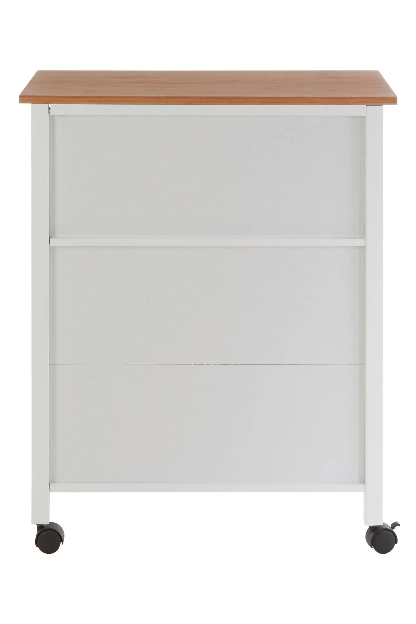 Harlow White and Bamboo Top 1 Drawer Kitchen Trolley - Furniture, photo 2 of 6