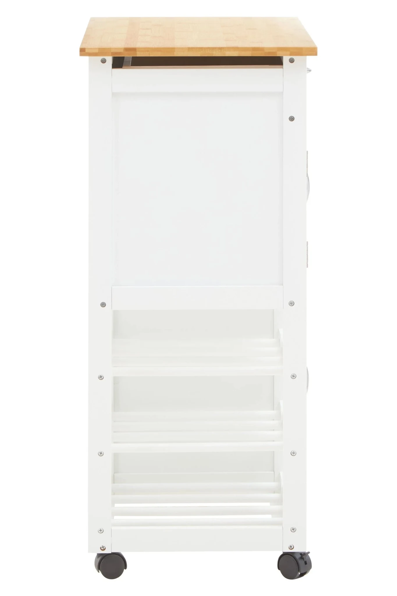 Harlow White and Bamboo Top Kitchen Trolley - Furniture, photo 3 of 8