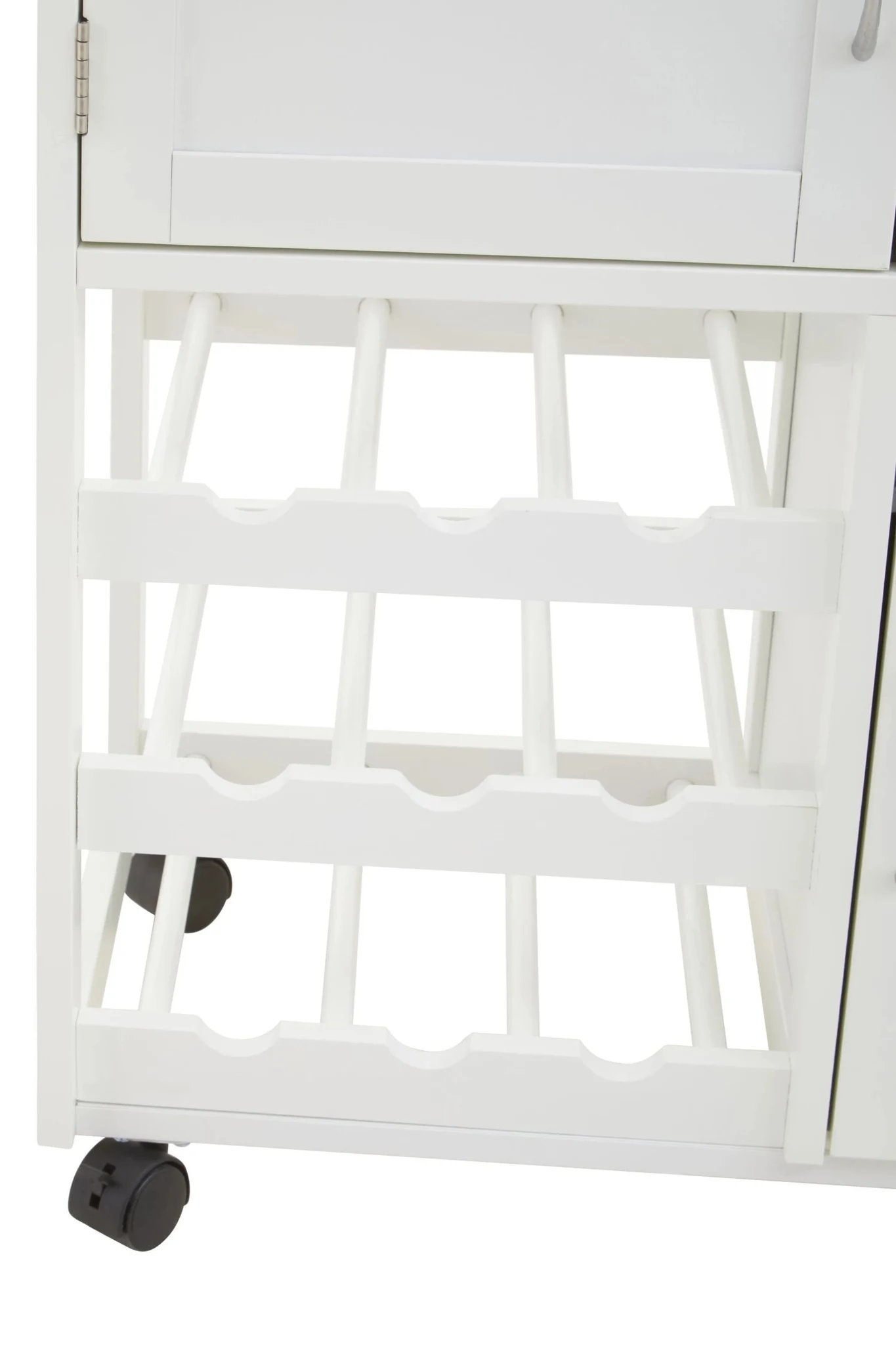 Harlow White and Bamboo Top Kitchen Trolley - Furniture, photo 7 of 8