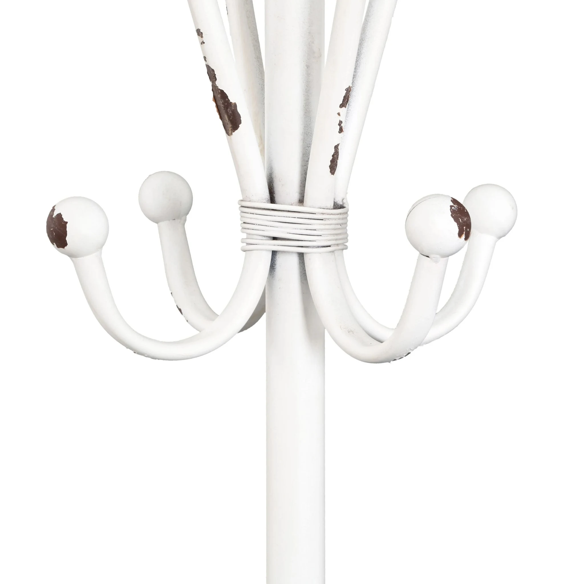 New York Loft White Distressed Finish Metal Coat Stand - Bookcases & shelving, photo 4 of 4