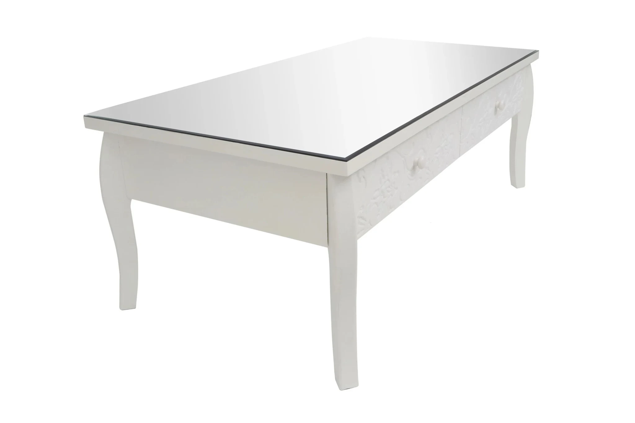 Chamonix White Coffee Table with Drawers - Tables, photo 2 of 2