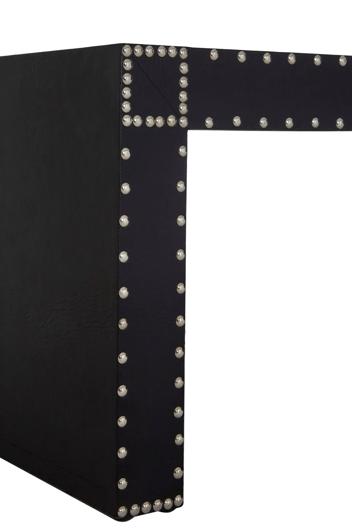 Sloane Black Leather Effect with Studs Coffee Table - Tables, photo 4 of 5
