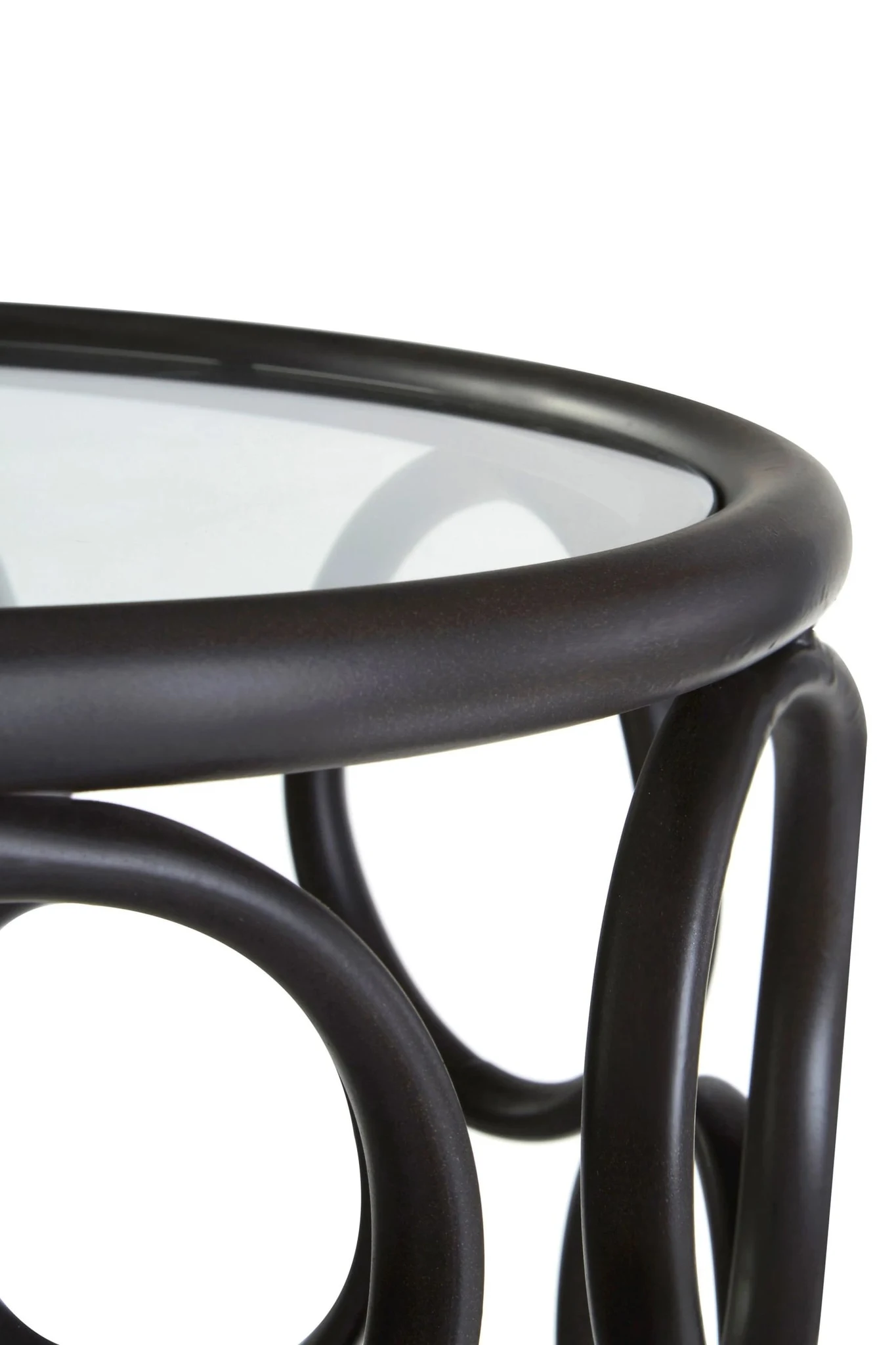 Antalya Black Round Side Table with Glass Top - Tables, photo 6 of 6