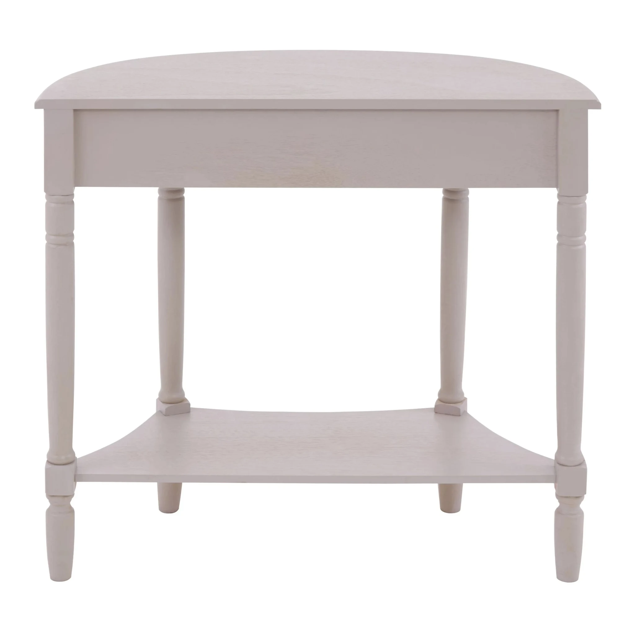 Heritage Grey Putty Half Moon One Drawer Wooden Console Table - Tables, photo 3 of 8