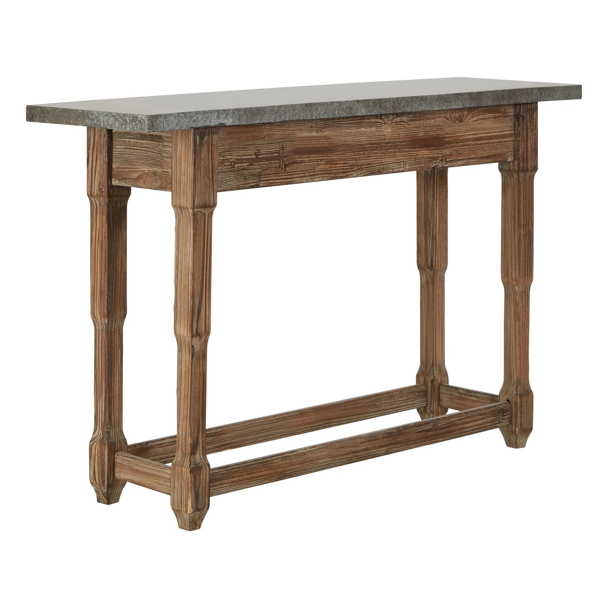 Elementary Antique Wood Finish Console Table - Tables, photo 4 of 6
