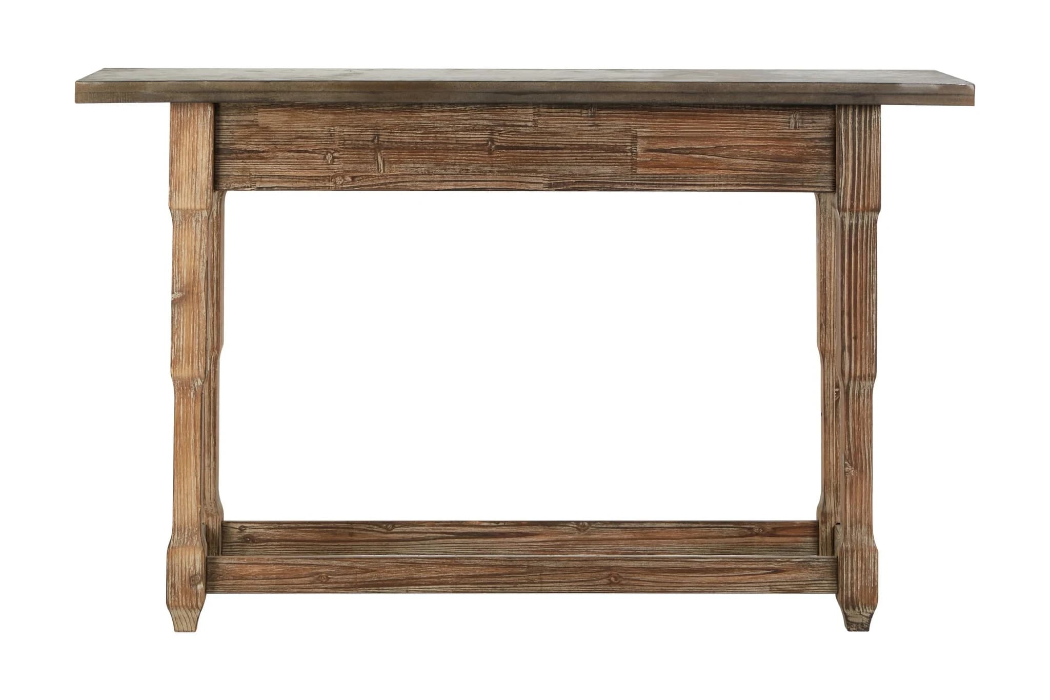 Elementary Antique Wood Finish Console Table - Tables, photo 2 of 6