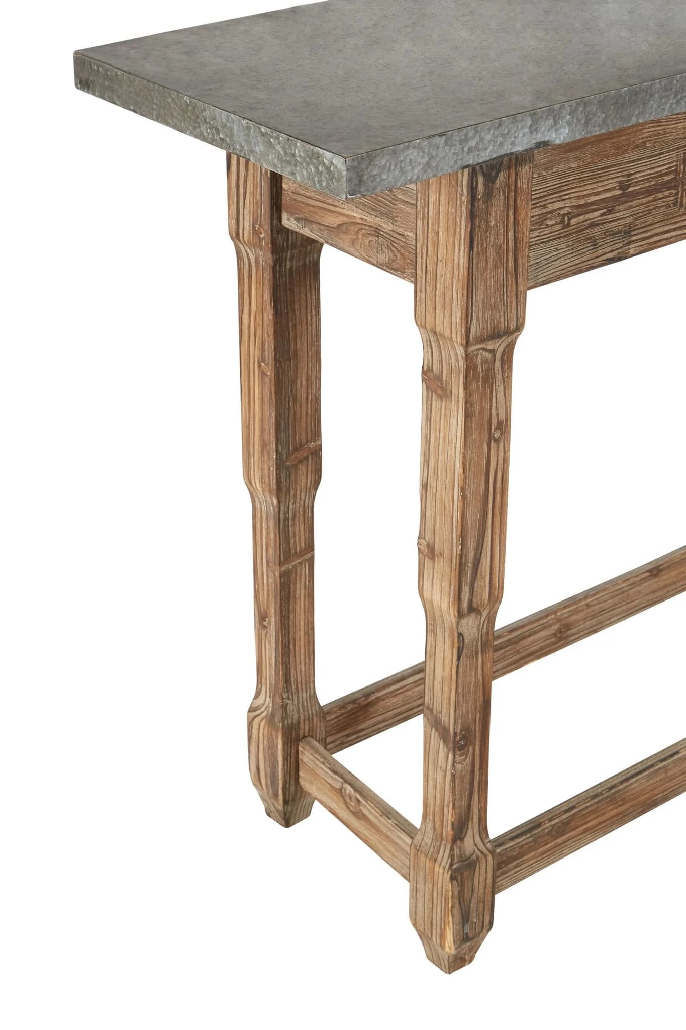 Elementary Antique Wood Finish Console Table - Tables, photo 5 of 6