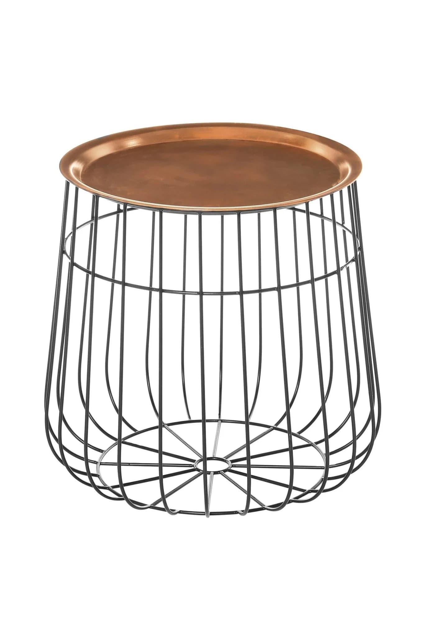 Templar Copper Tray And Black Finish Side Table - Tables, photo 2 of 2