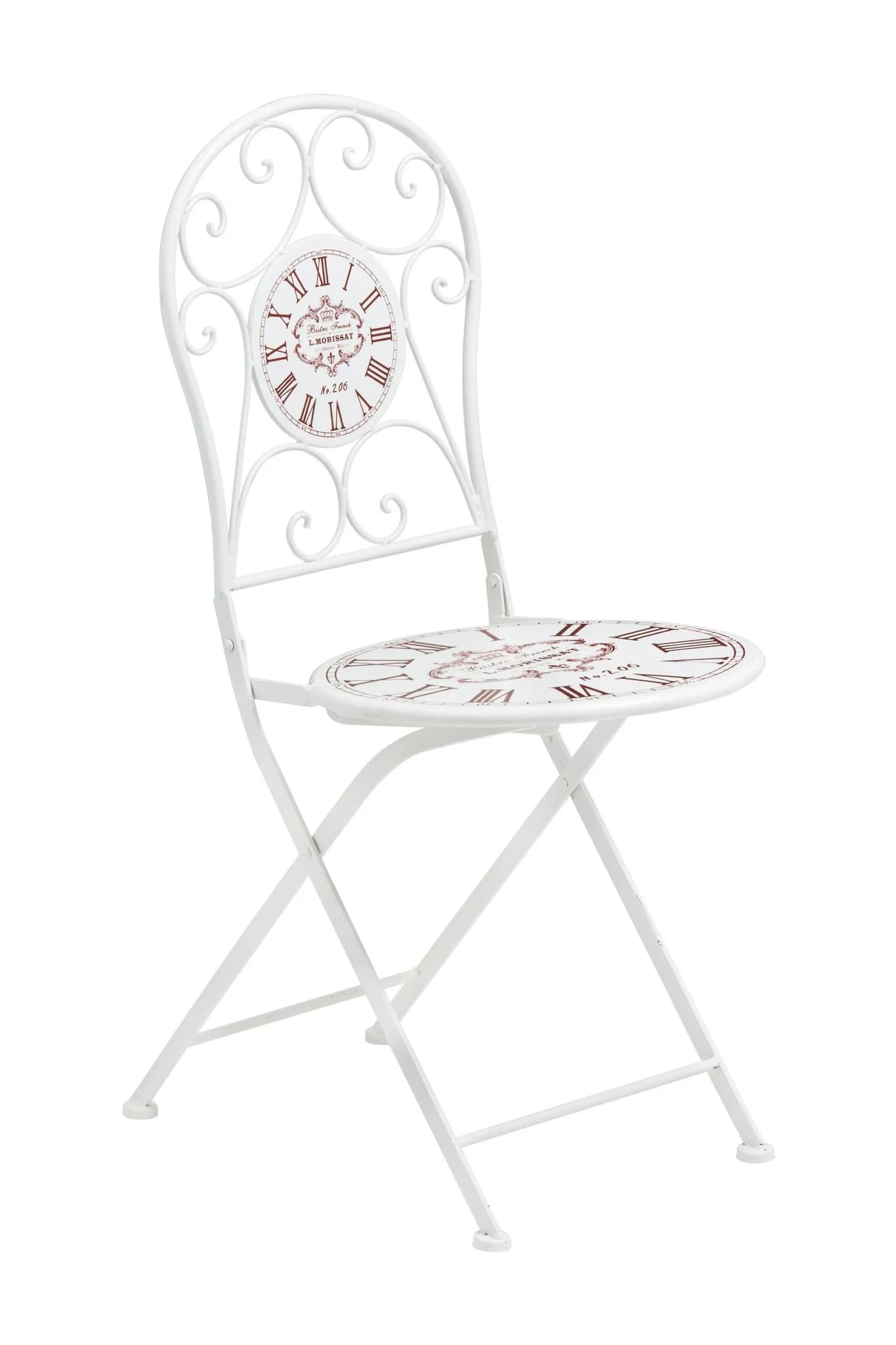 Cafe Cassis Cream Metal Folding Bistro Chair - Seating, photo 2 of 2