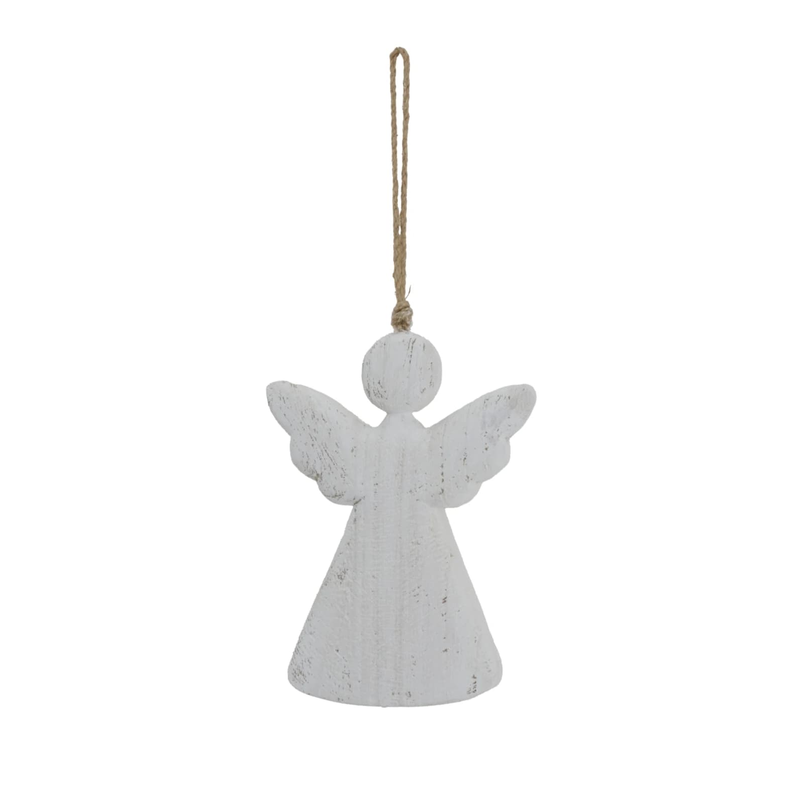 Large Whitewashed Rustic Hanging Angel - Decorative, photo 2 of 3