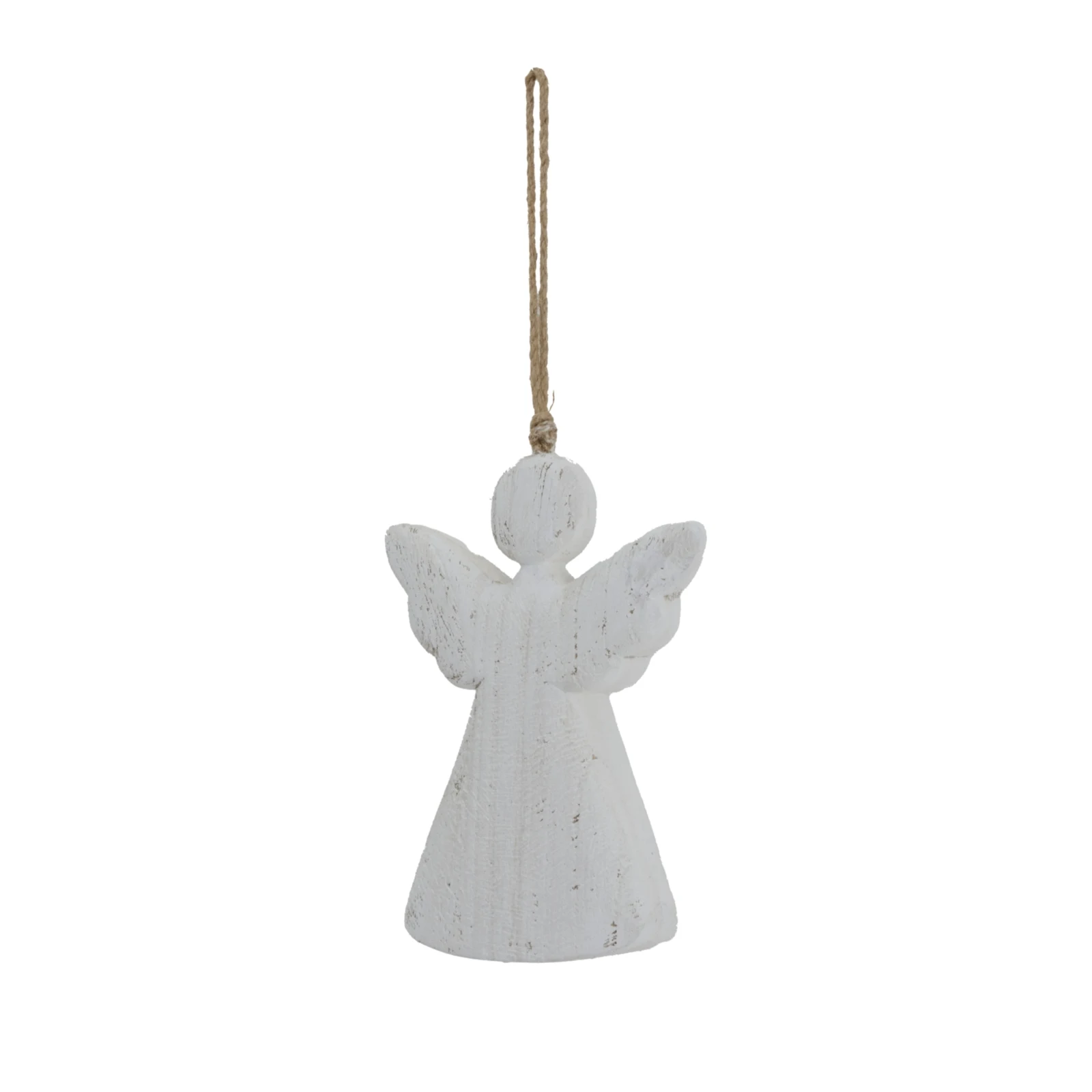 Large Whitewashed Rustic Hanging Angel - Decorative, photo 3 of 3