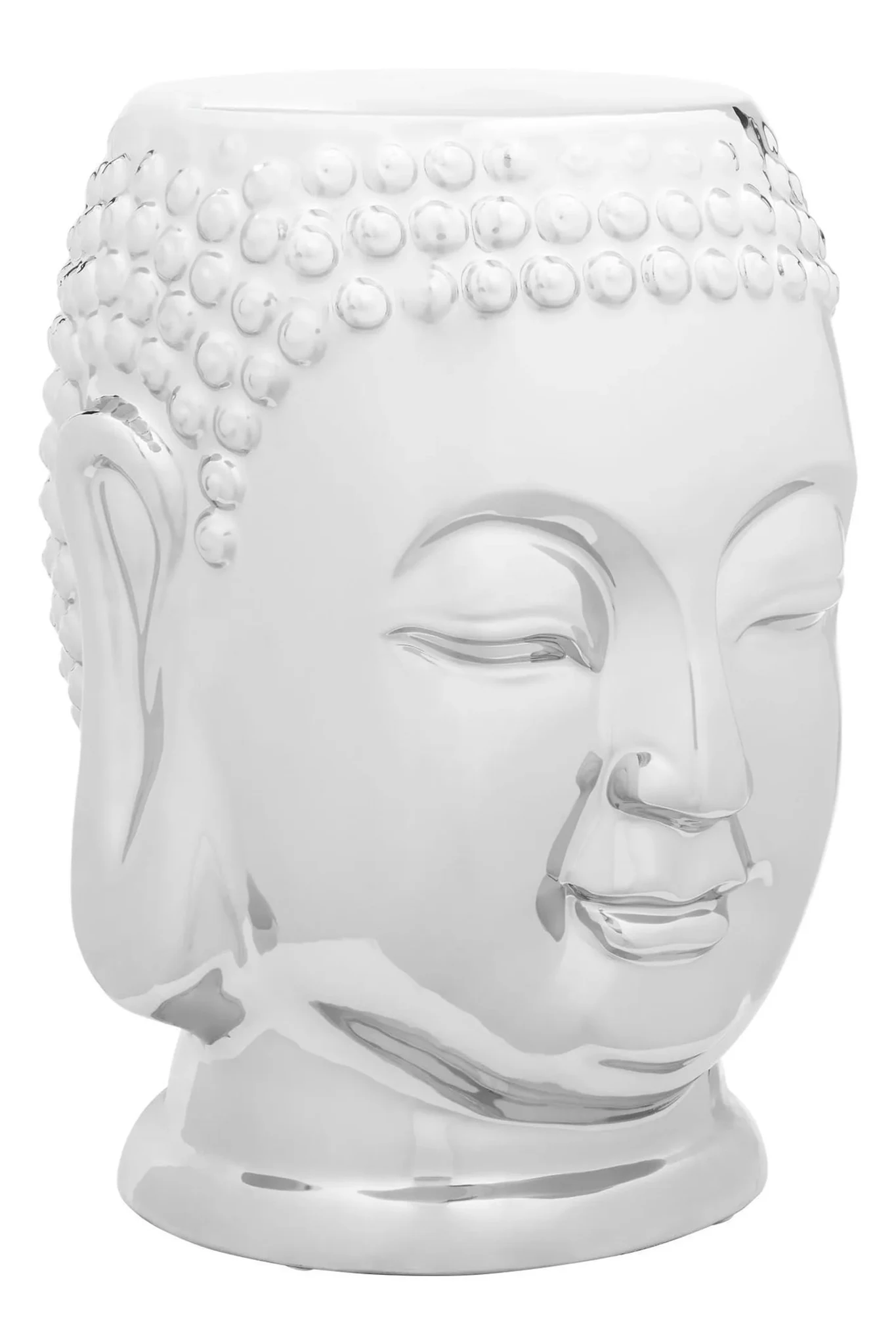 Torcello Complements Silver Buddha Ceramic Side Table - Tables, photo 2 of 5
