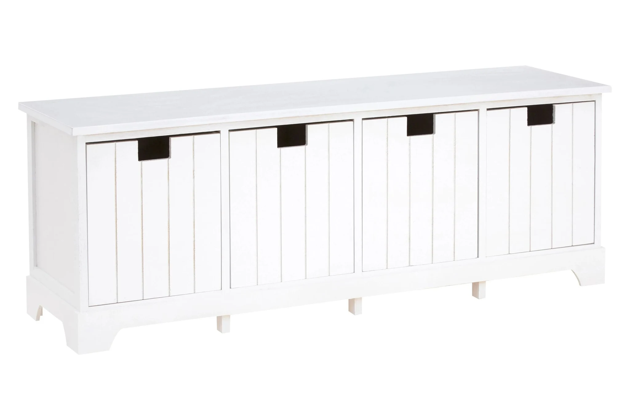 New England White Storage Bench with 4 Drawers - Seating, photo 3 of 7