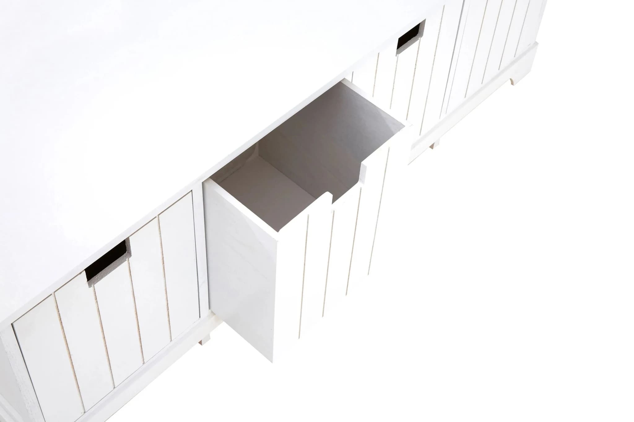 New England White Storage Bench with 4 Drawers - Seating, photo 5 of 7