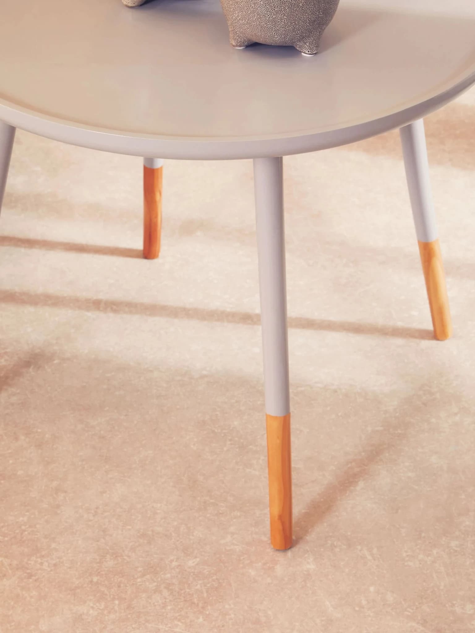 Viborg Grey Large Round Side Table - Tables, photo 2 of 3