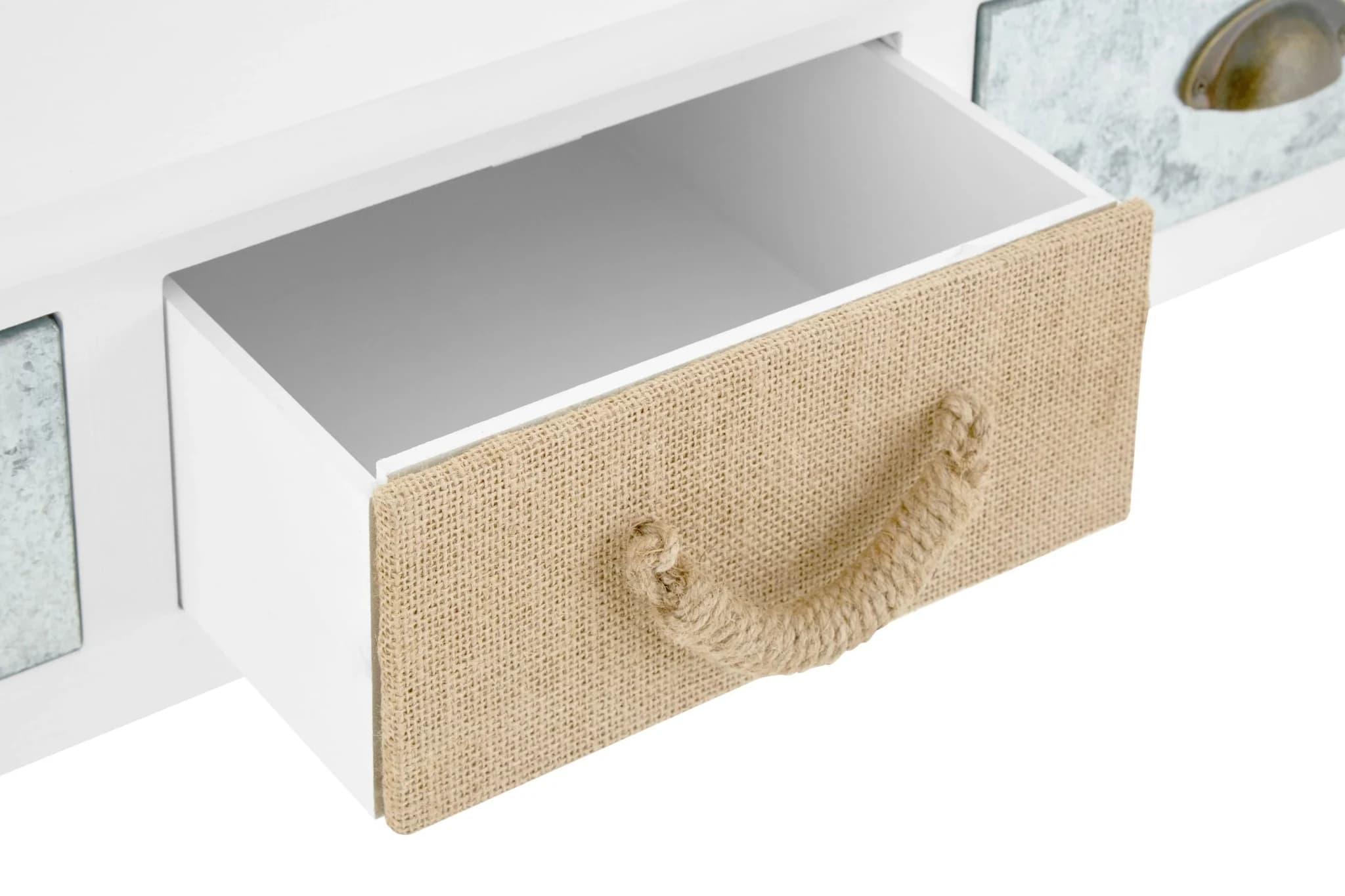 Weymouth White Finish Console Table with Multicolour Drawers - Tables, photo 5 of 7