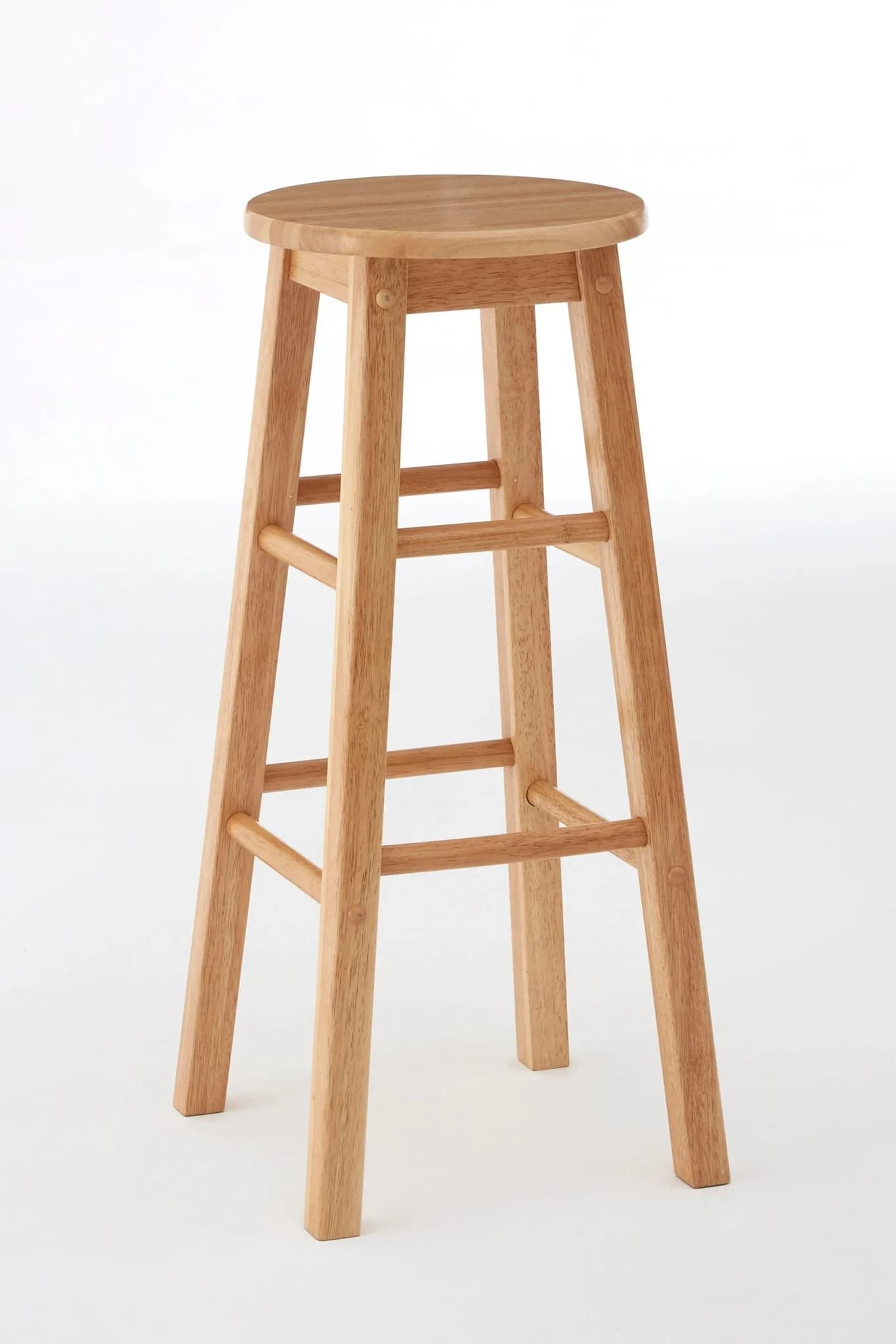 Selby Natural Tropical Hevea Wood Tall Bar Stool - Seating, photo 2 of 6