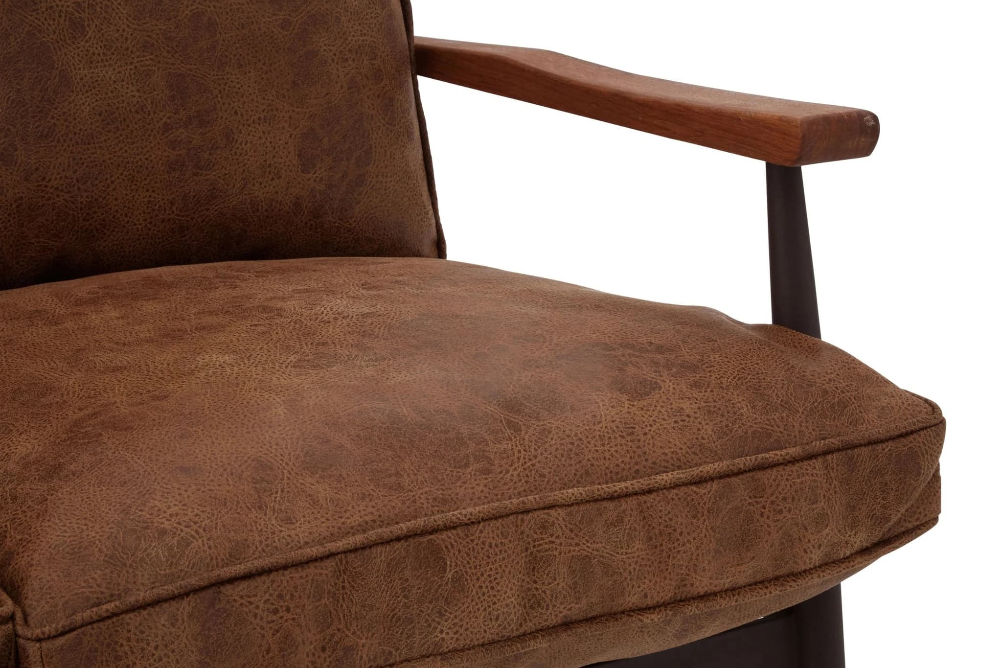 New Foundry Brown Leather Effect 2 Seater Sofa - Seating, photo 4 of 4