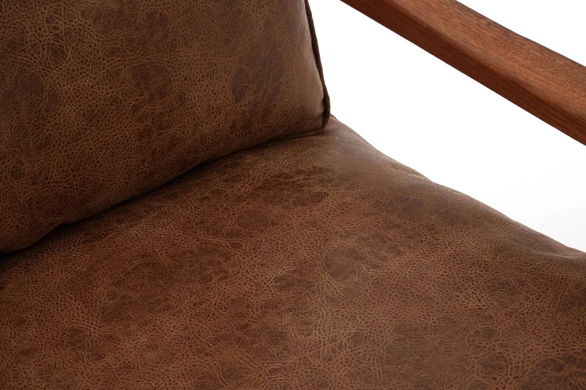 New Foundry Brown Leather Effect 2 Seater Sofa - Seating, photo 3 of 4