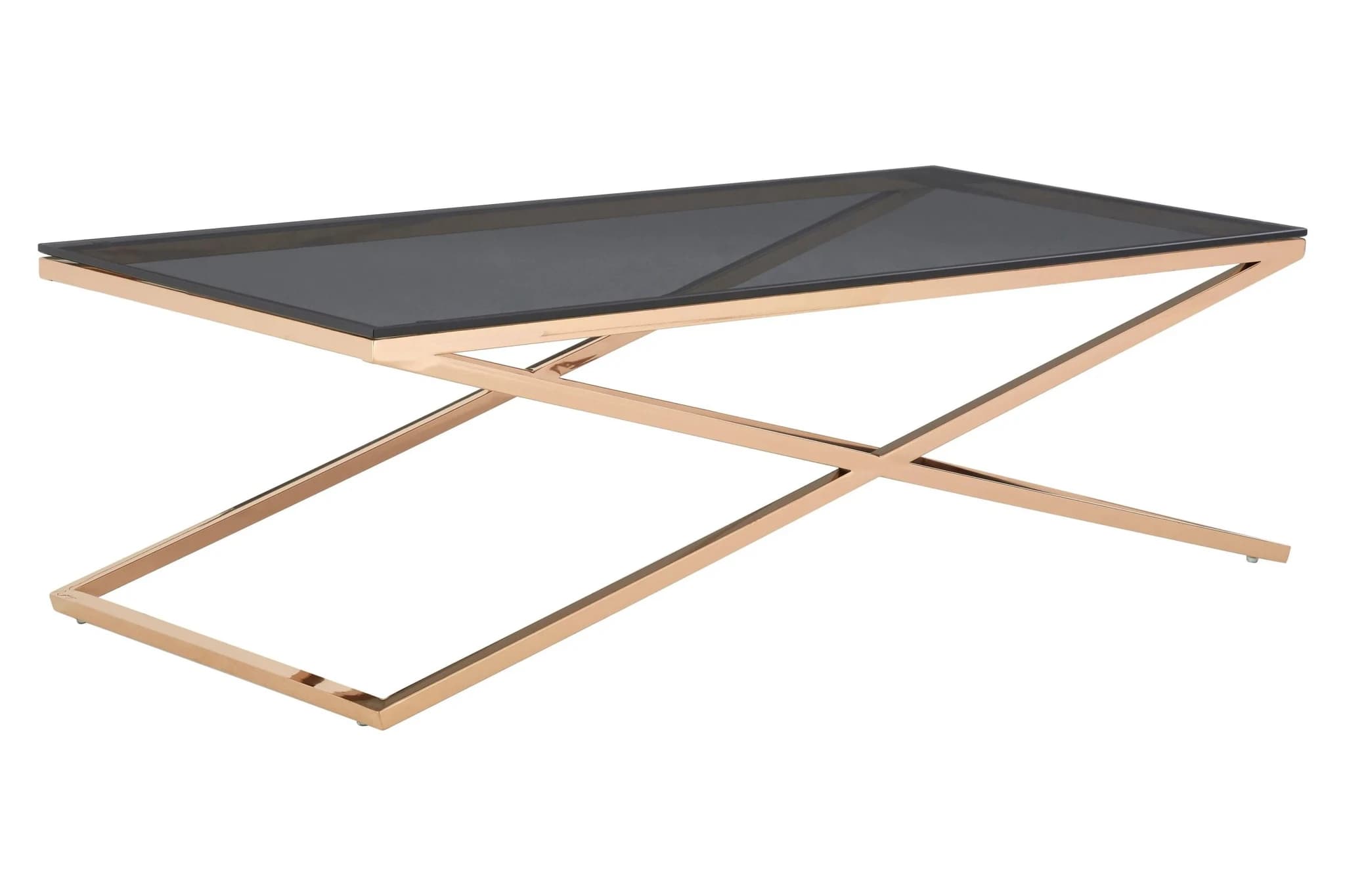Montril Glass Top Criss Cross Coffee Table - Tables, photo 2 of 3