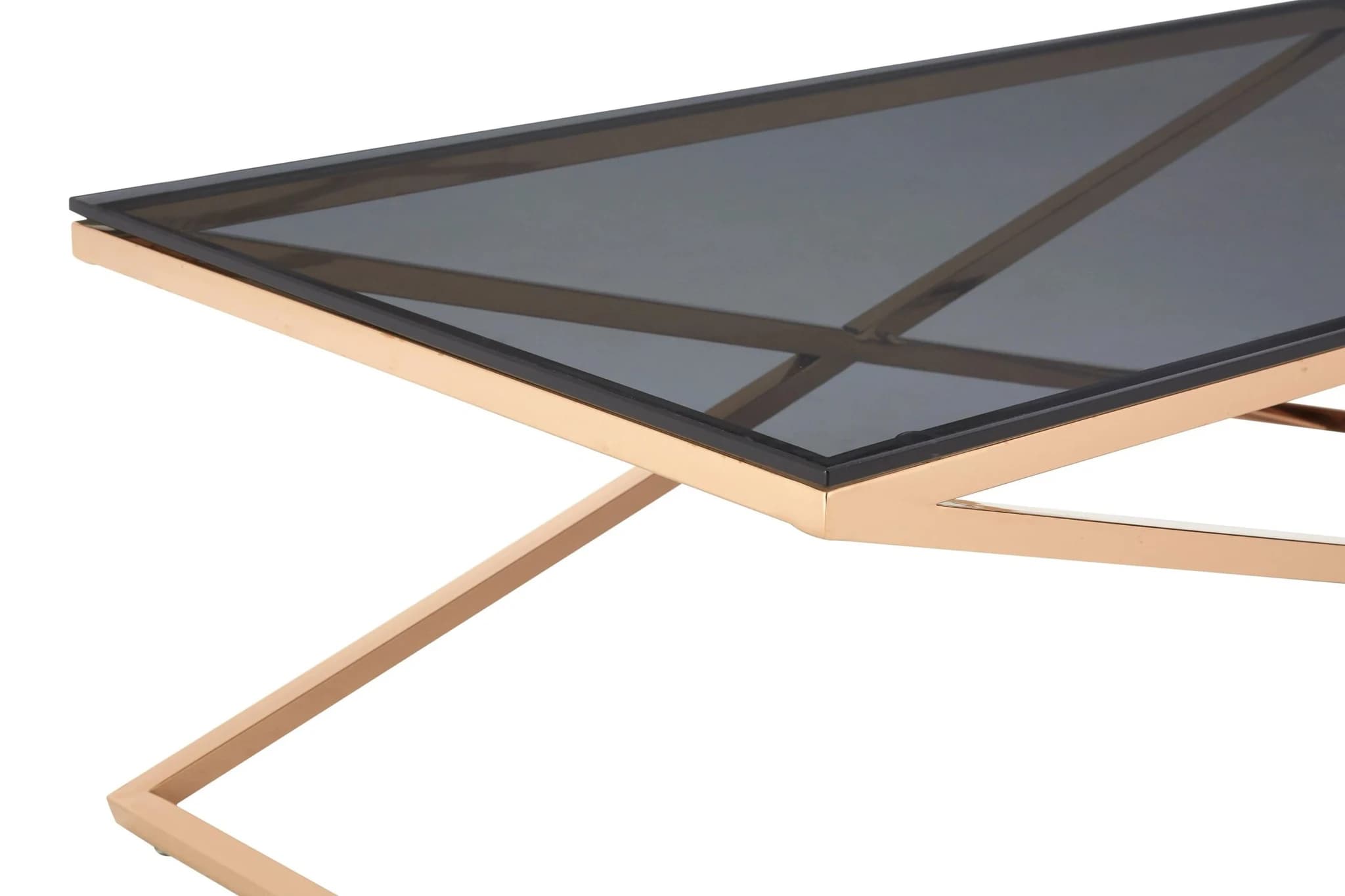 Montril Glass Top Criss Cross Coffee Table - Tables, photo 3 of 3