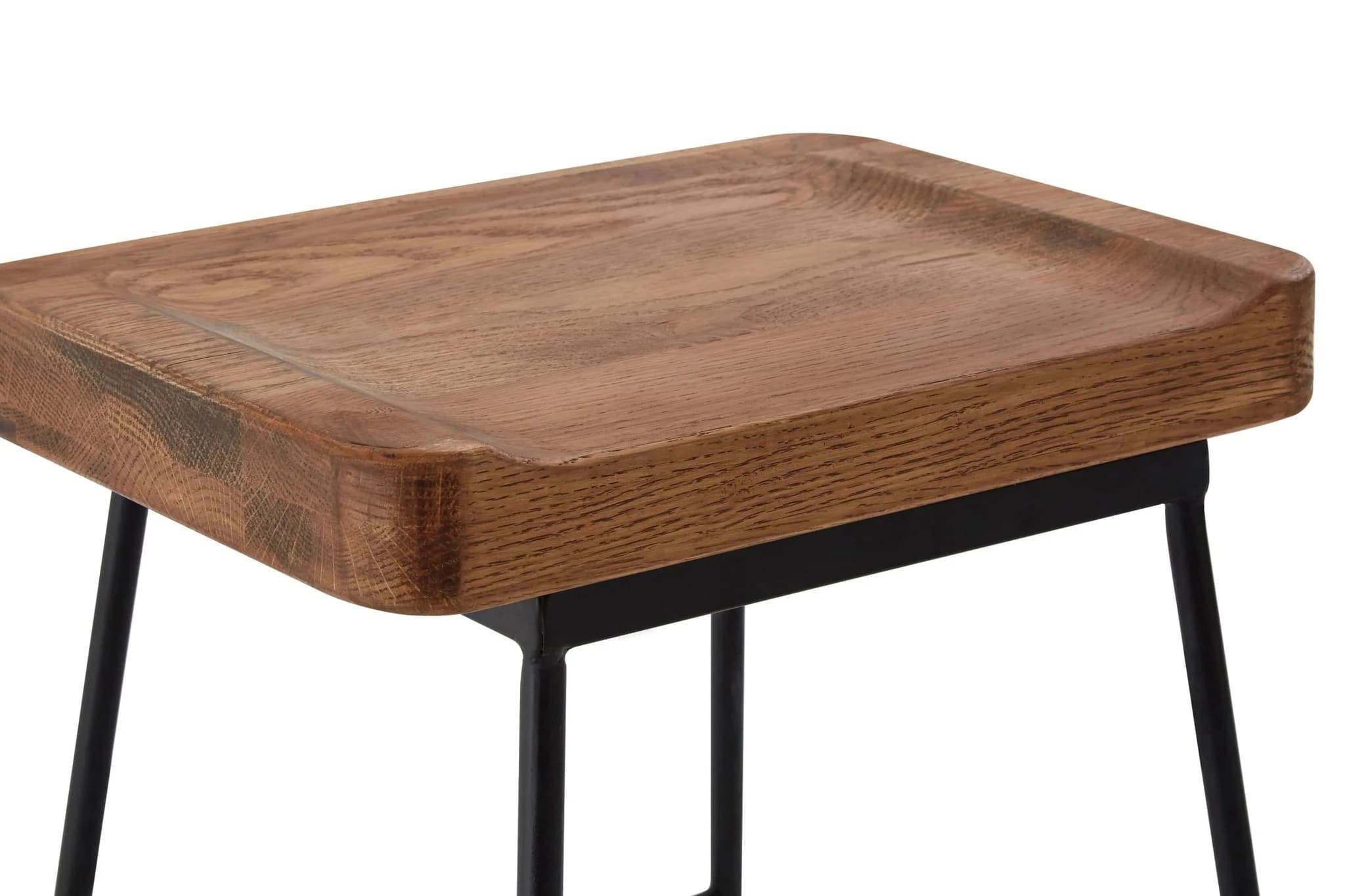 Lyon Weathered Oak Wood and Metal Bar Stool - Seating, photo 3 of 3