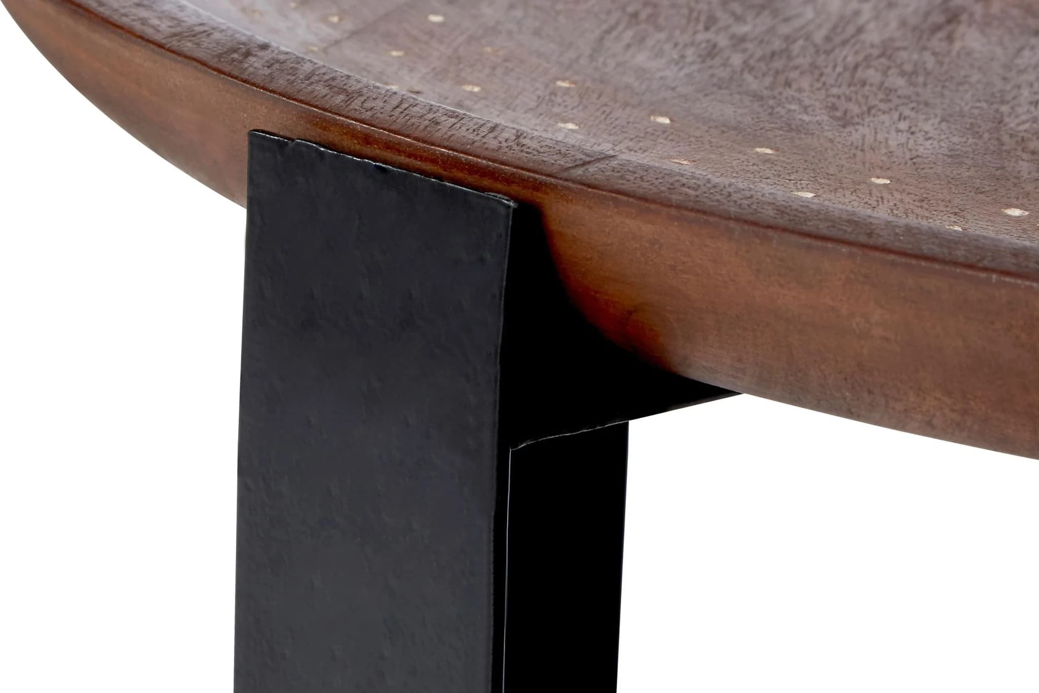 Templar Mango Wood Round Side Table with Black Base - Tables, photo 3 of 4
