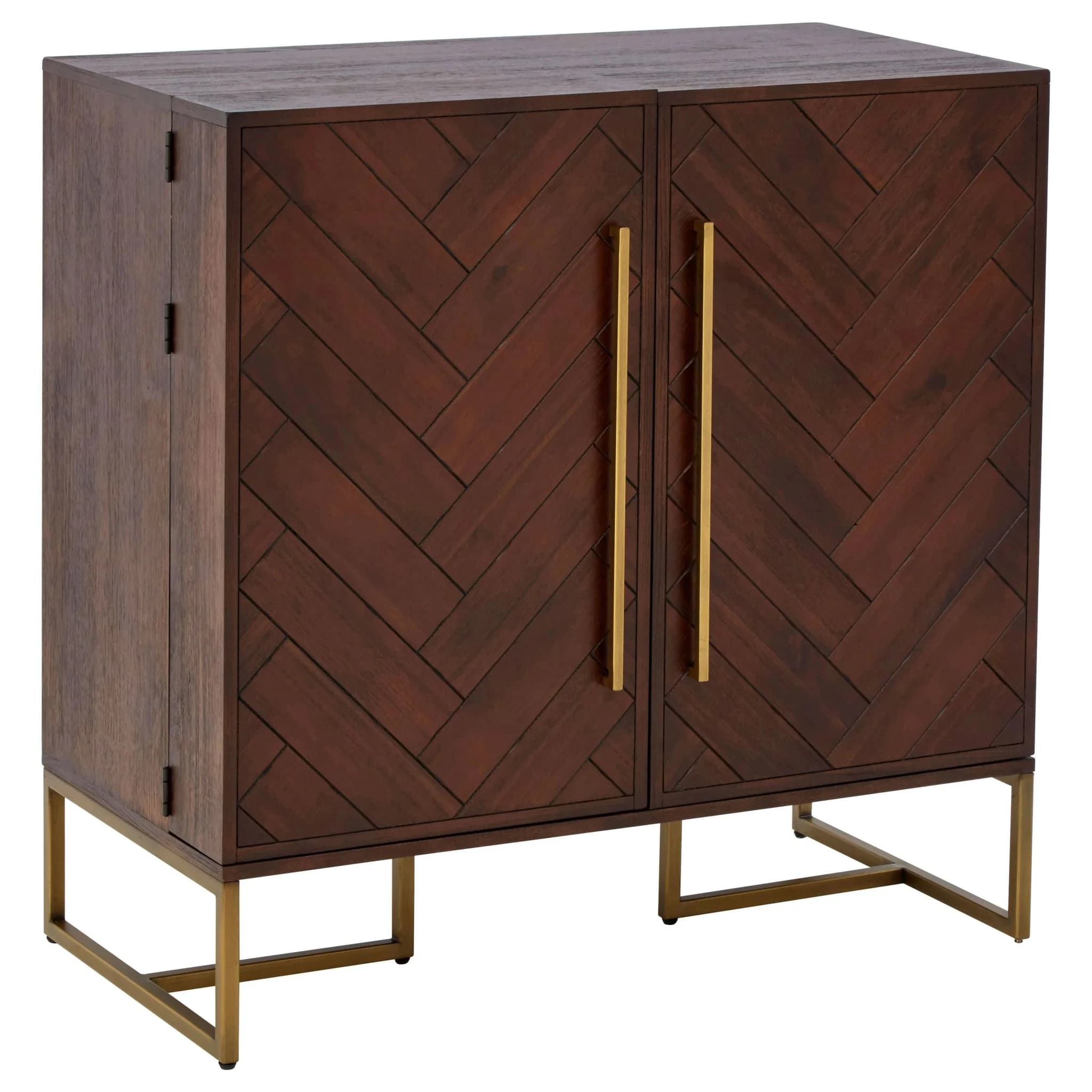 Brando Acacia Wood Effect Drinks Cabinet - Furniture, photo 5 of 5