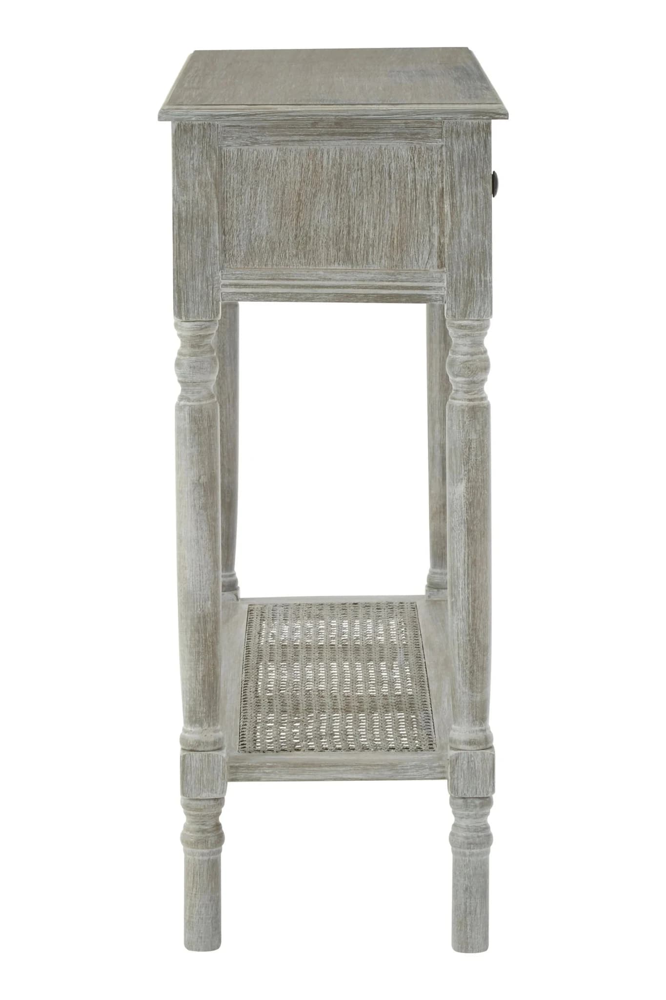 Heritage Two Drawer Grey Wash Wooden Console Table - Tables, photo 4 of 8