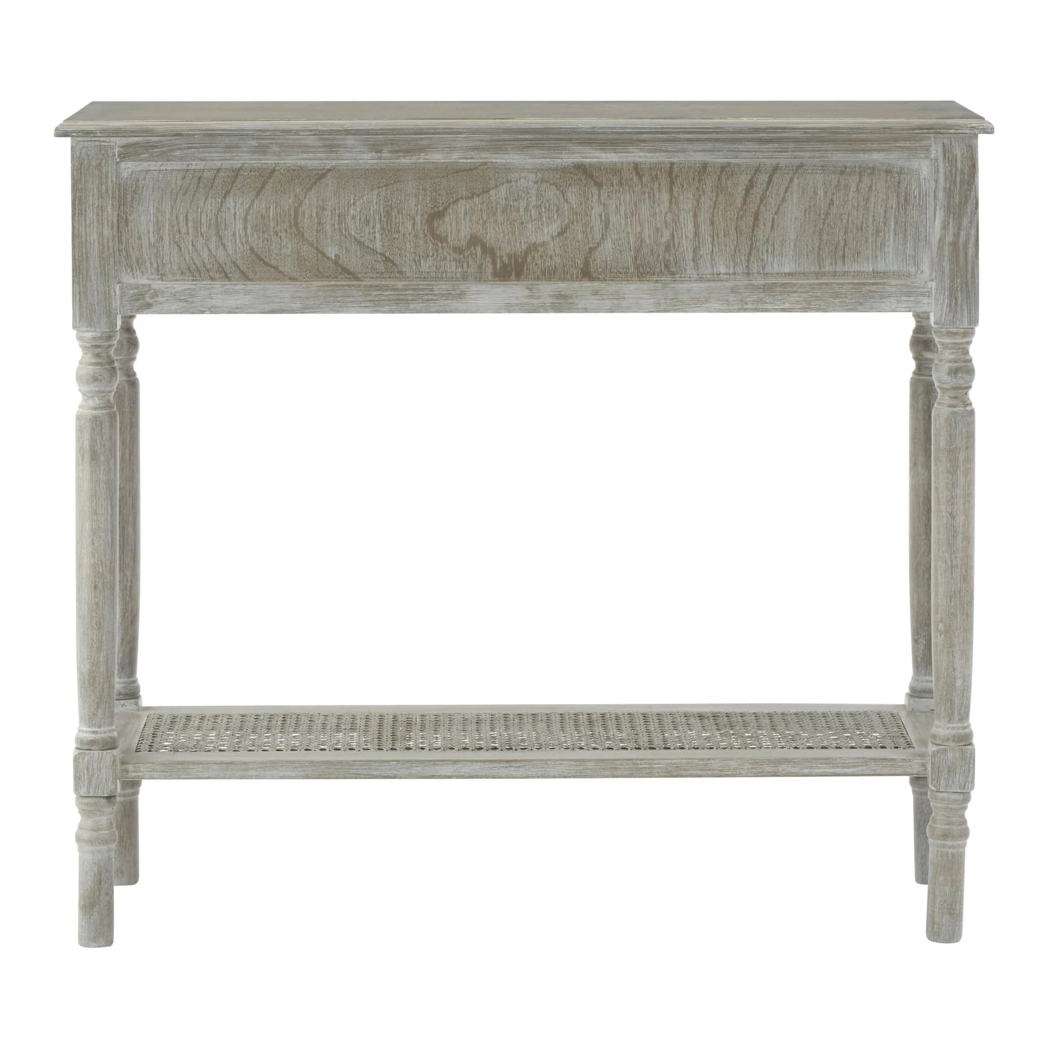 Heritage Two Drawer Grey Wash Wooden Console Table - Tables, photo 3 of 8